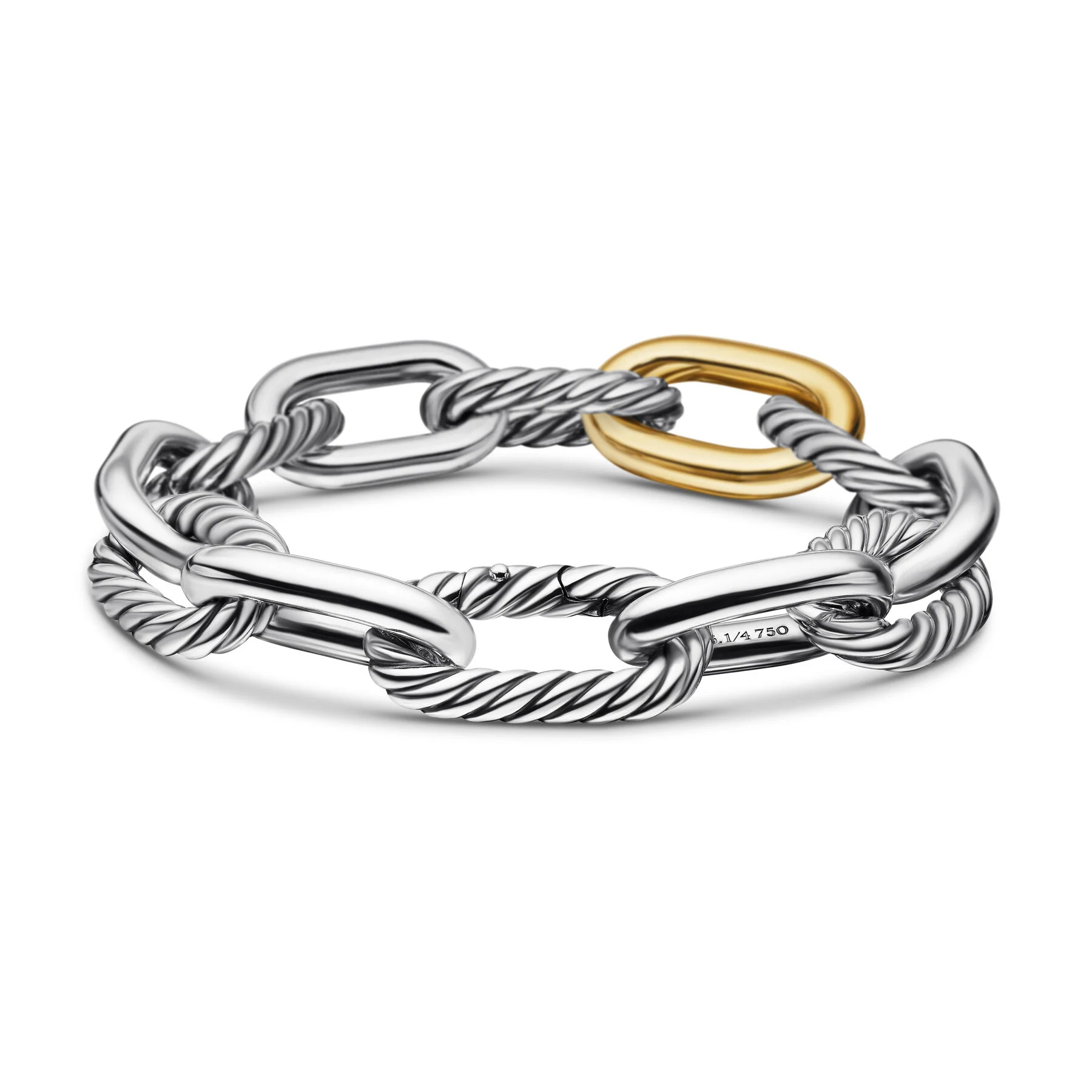 David Yurman The Madison® Collection Bracelet in Silver and 18-Karat Yellow Gold - Image 4