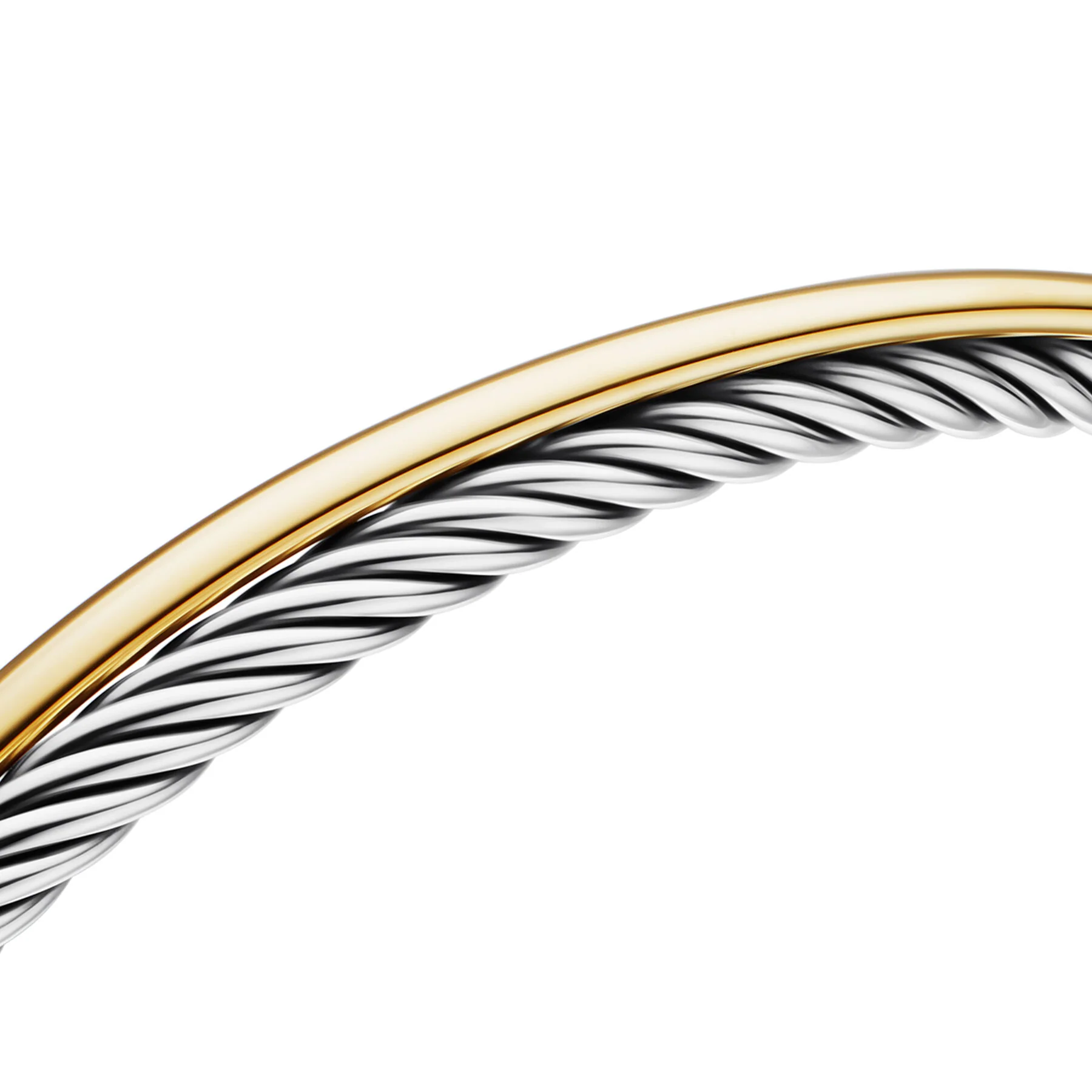 David Yurman The Crossover® Collection Bracelet in Silver and 18-Karat Yellow Gold - Image 4
