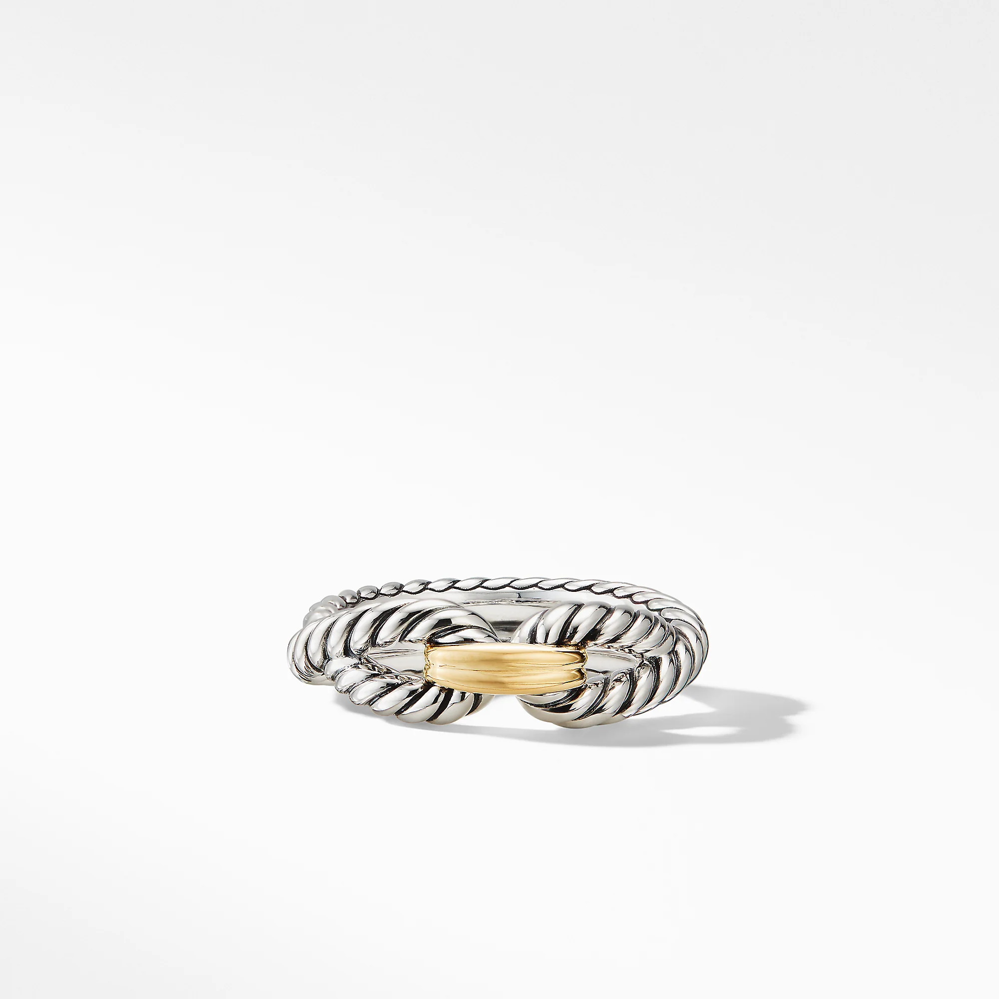David Yurman The Crossover® Collection Ring in Silver and 18-Karat Yellow Gold - Image 2