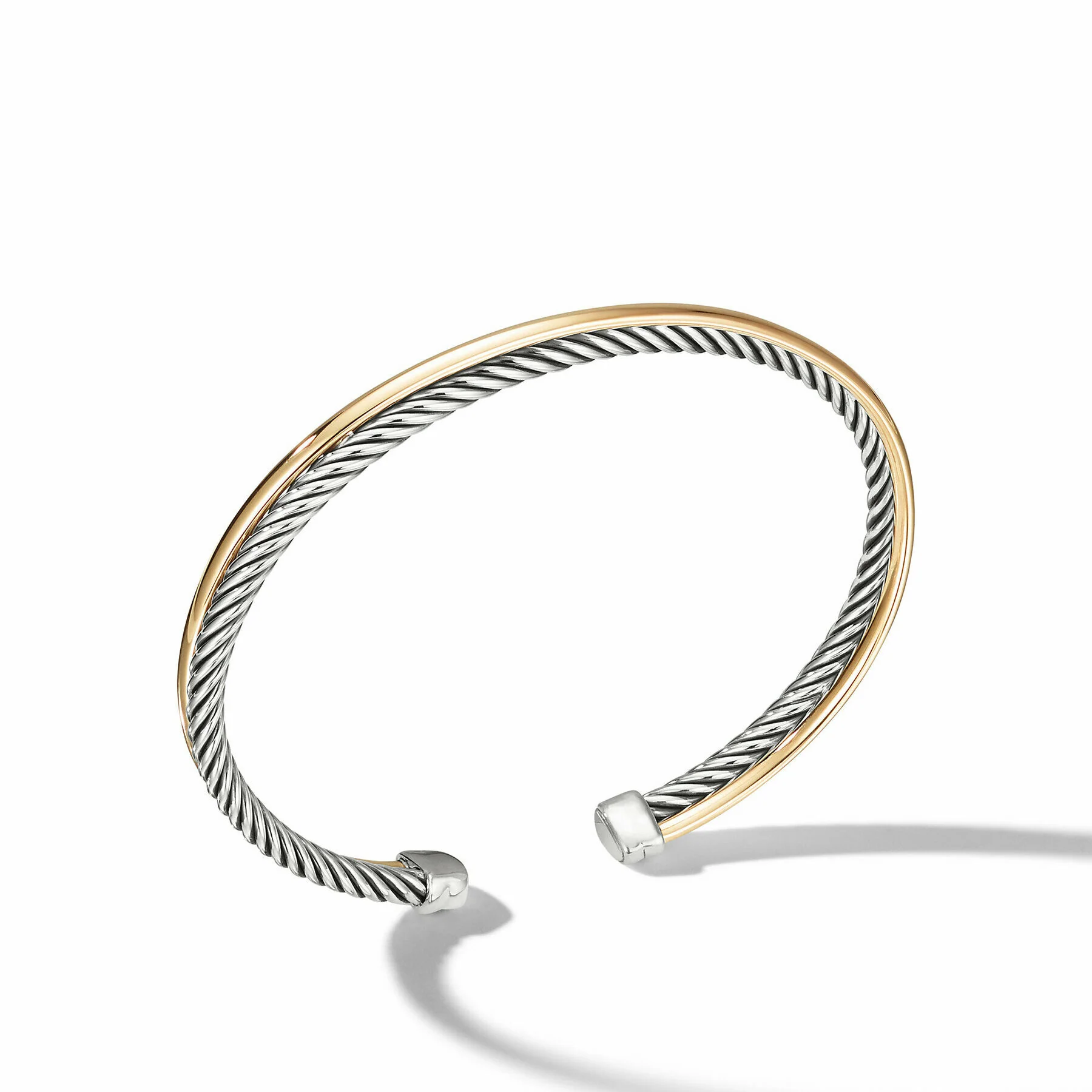 David Yurman The Crossover® Collection Bracelet in Silver and 18-Karat Yellow Gold