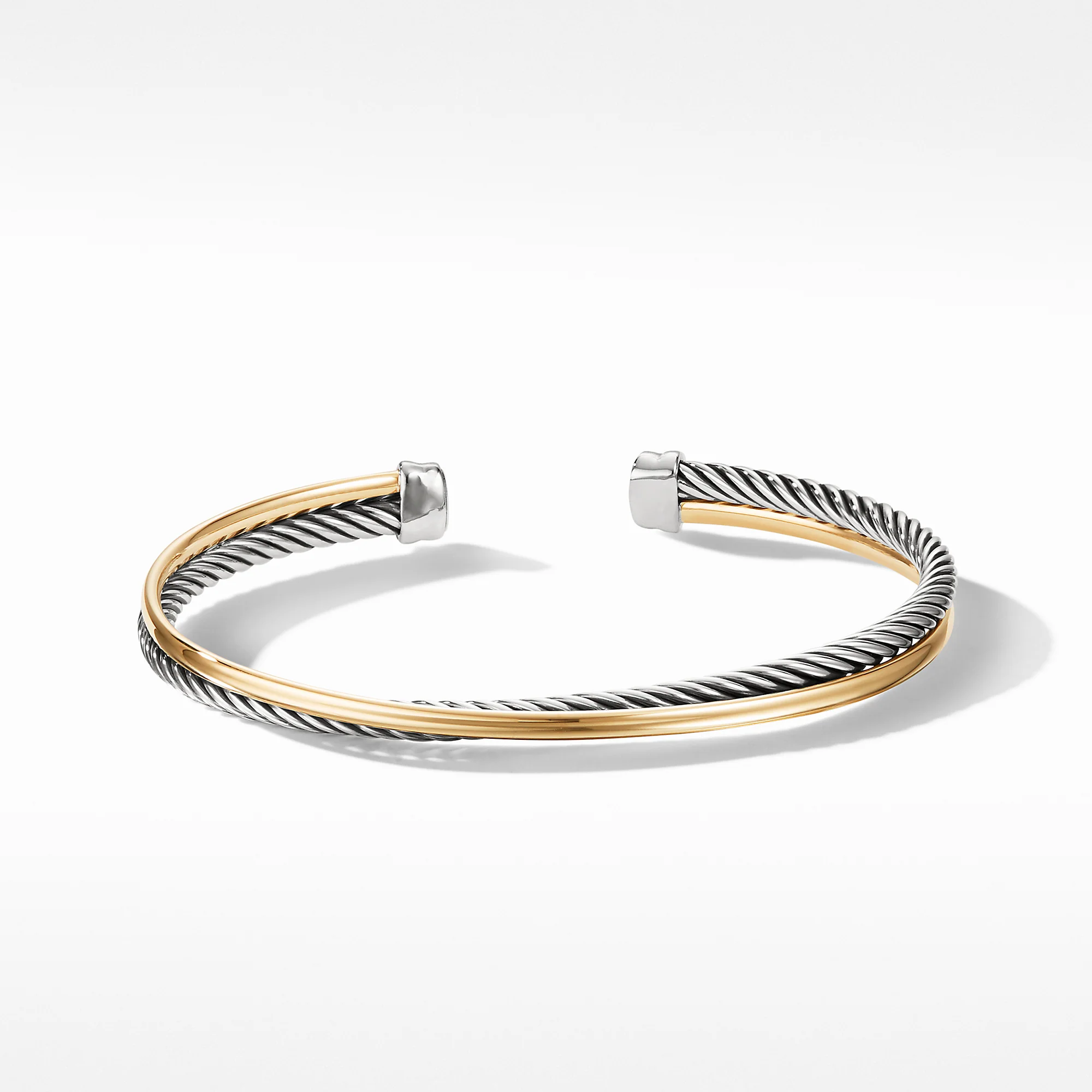 David Yurman The Crossover® Collection Bracelet in Silver and 18-Karat Yellow Gold - Image 2