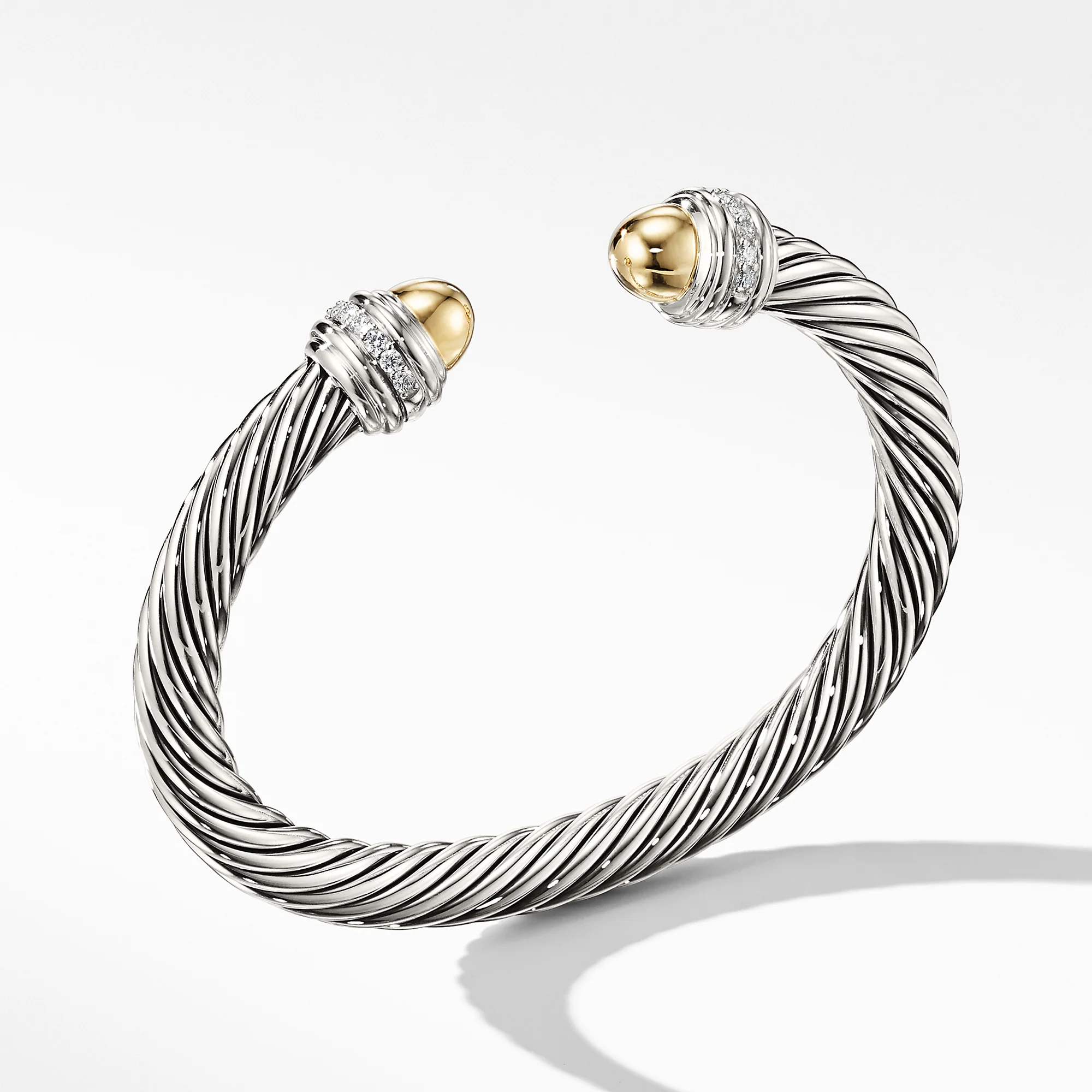 David Yurman The Cable Collection® Bracelet in Silver and 14-Karat Yellow Gold