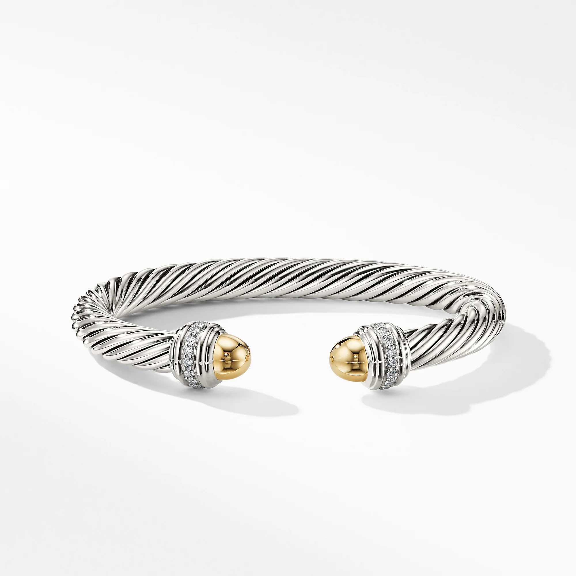David Yurman The Cable Collection® Bracelet in Silver and 14-Karat Yellow Gold - Image 2