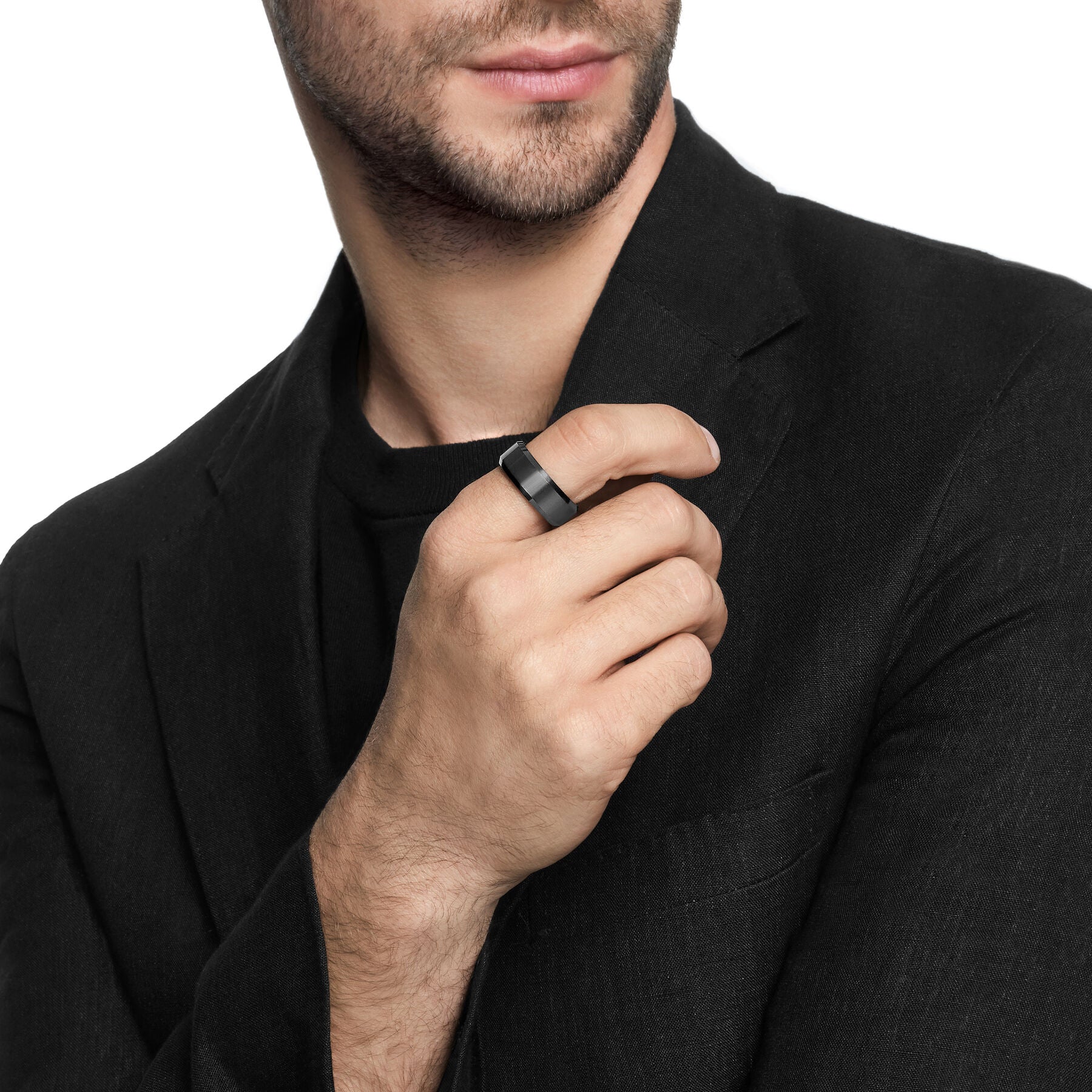David Yurman The Wedding Collection Ring in Black Titanium - Image 5