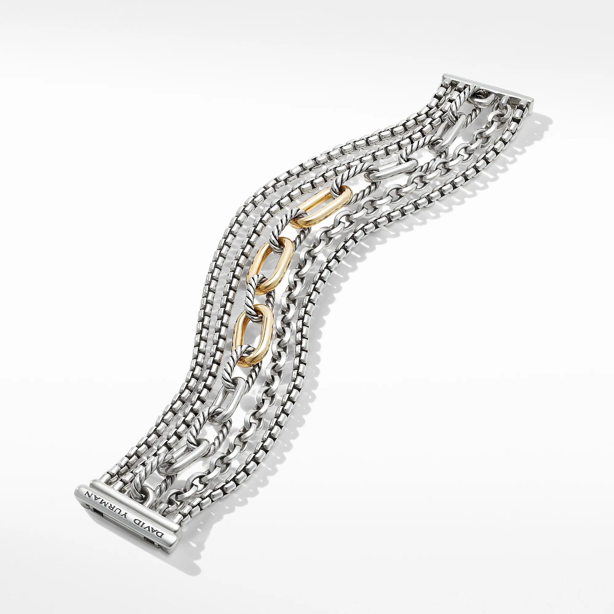 David Yurman The Chain Collection Bracelet in Silver and 18-Karat Yellow Gold - Image 2
