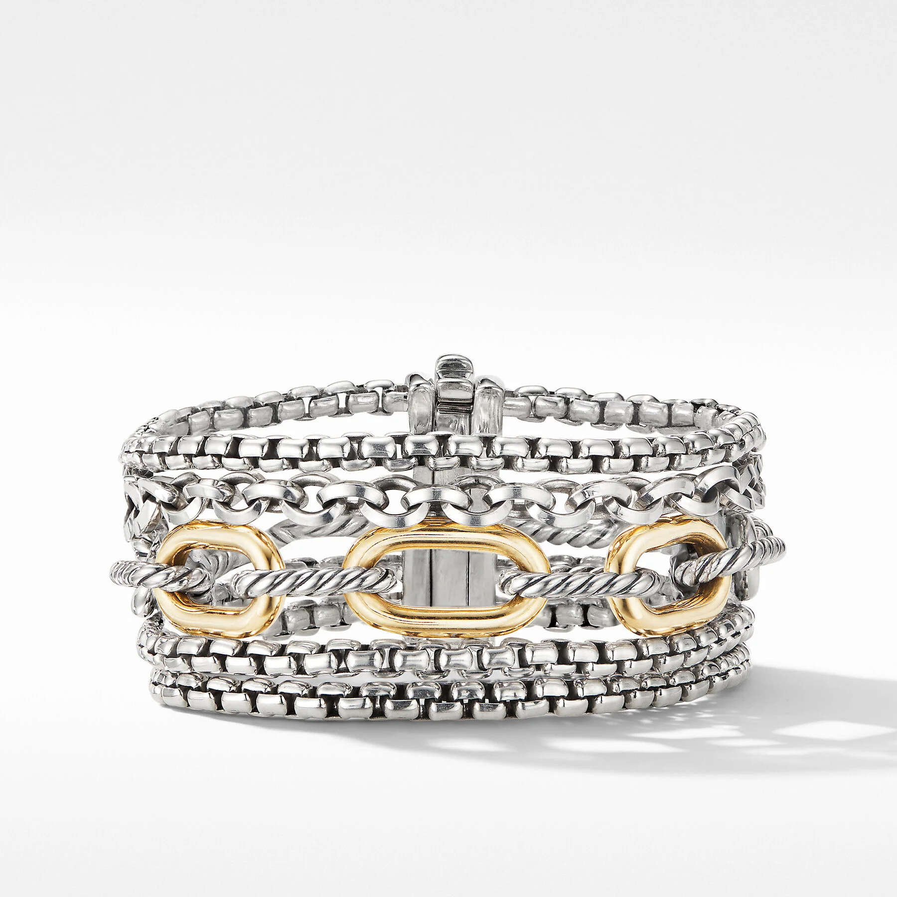 David Yurman The Chain Collection Bracelet in Silver and 18-Karat Yellow Gold - Image 6