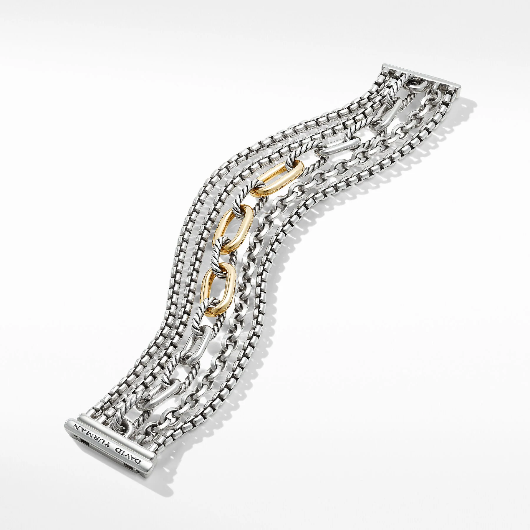 David Yurman The Chain Collection Bracelet in Silver and 18-Karat Yellow Gold - Image 8