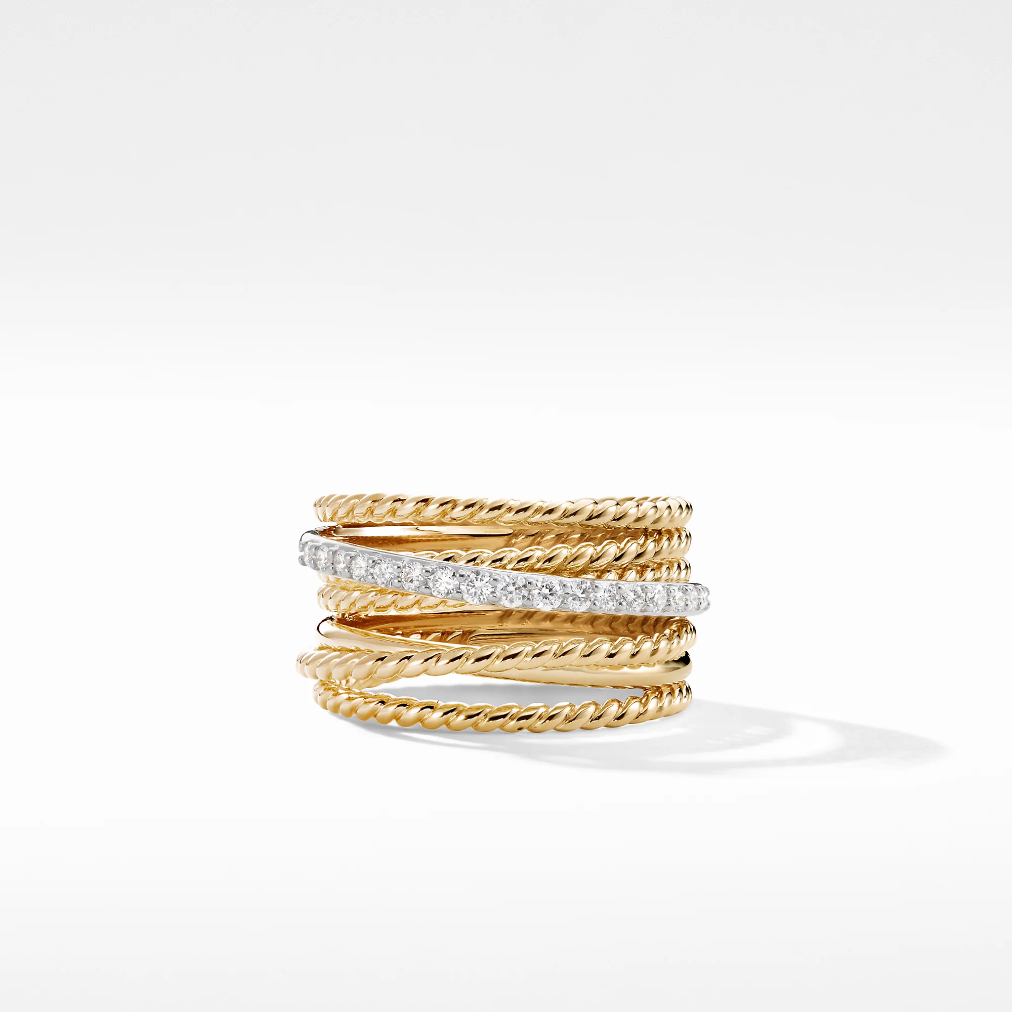 David Yurman The Crossover® Collection Ring in 18-Karat Yellow Gold - Image 2