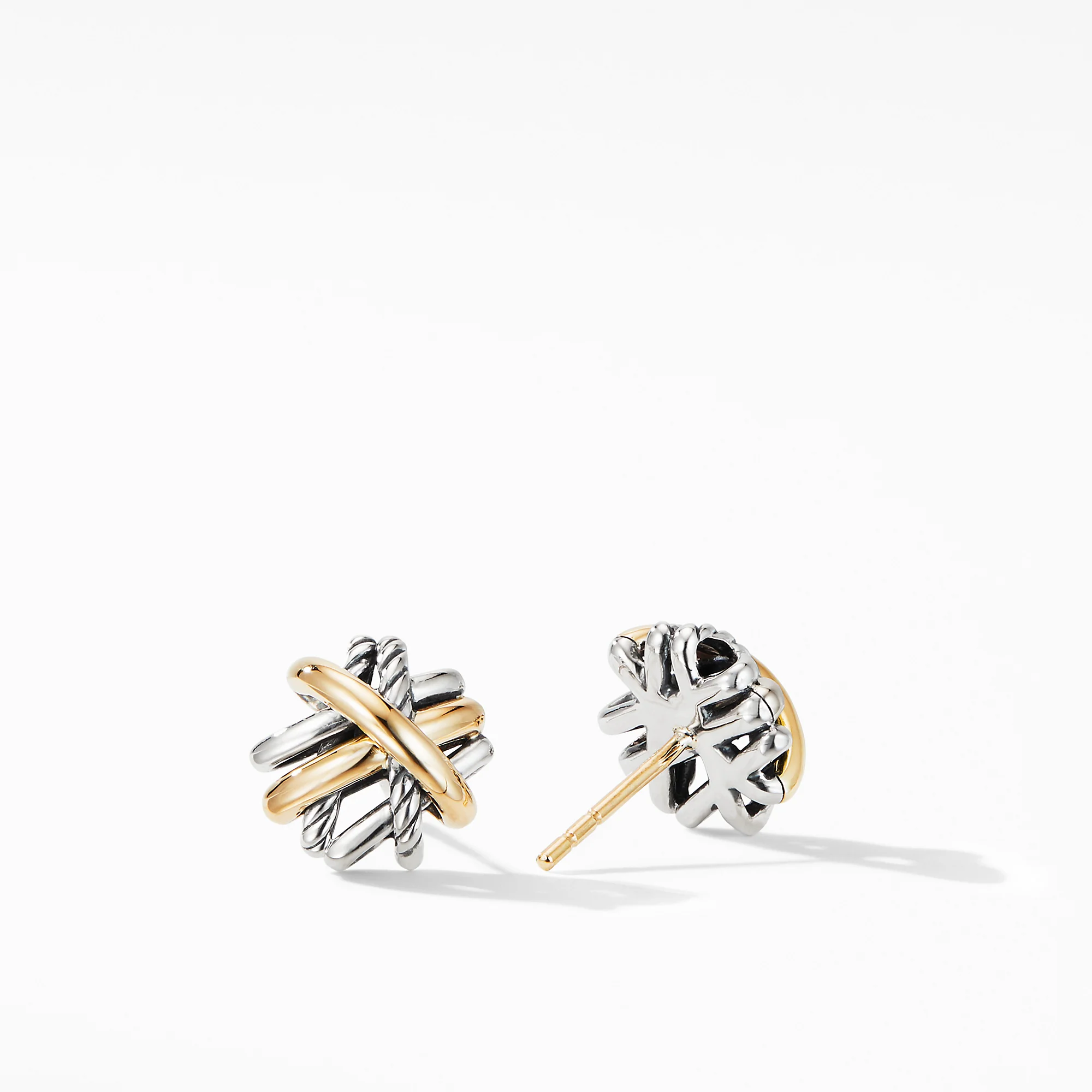 David Yurman The Crossover® Collection Earring in Silver and 18-Karat Yellow Gold - Image 2