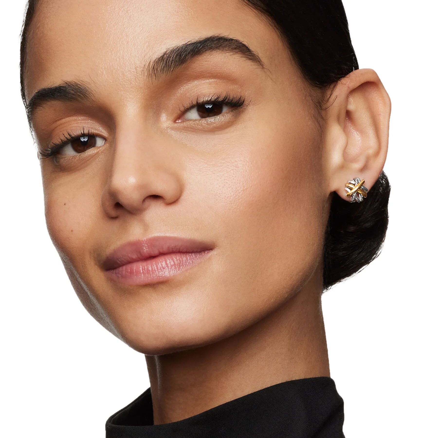 David Yurman The Crossover® Collection Earring in Silver and 18-Karat Yellow Gold - Image 5