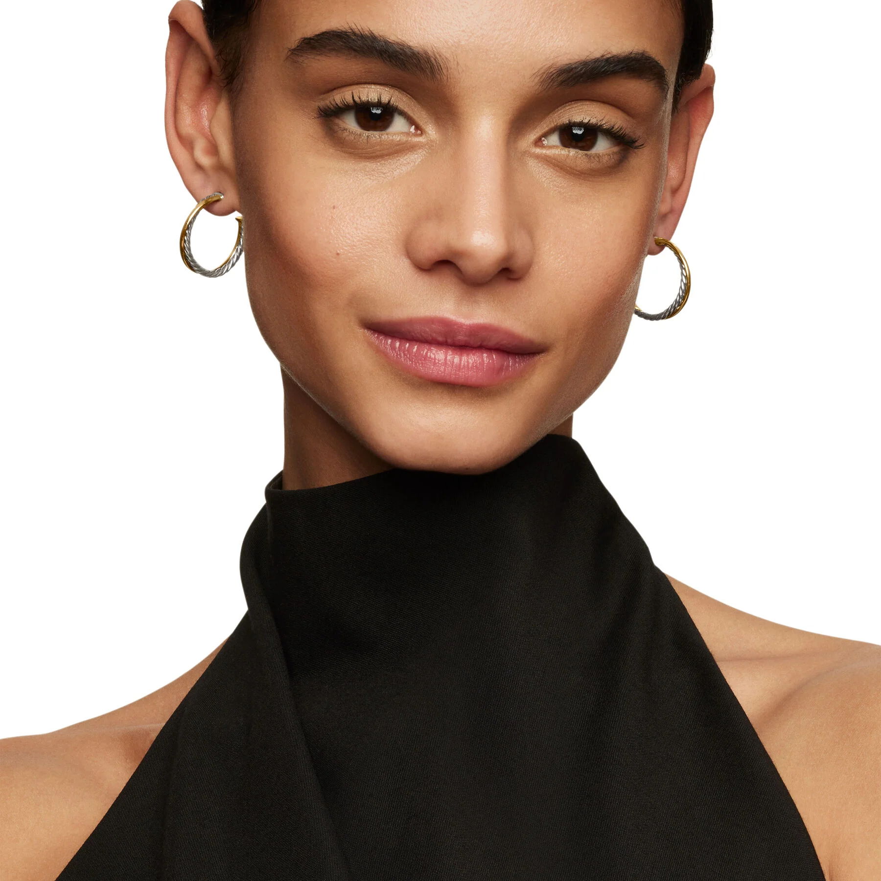 David Yurman The Crossover® Collection Earring in Silver and 18-Karat Yellow Gold - Image 5