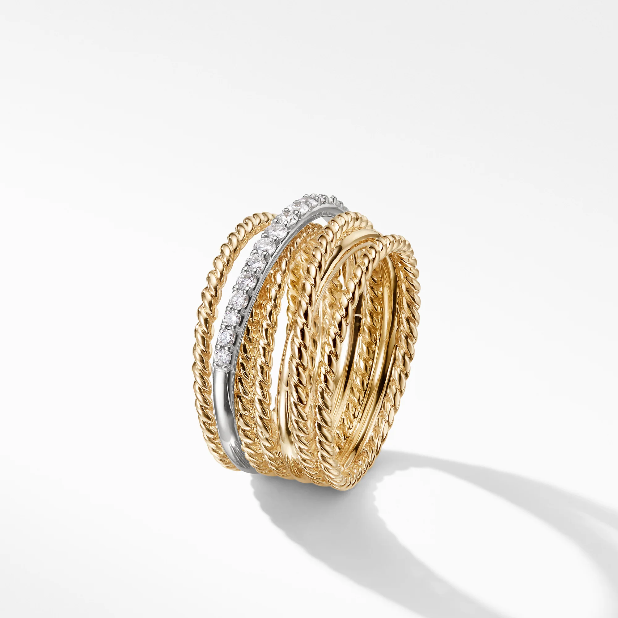 David Yurman The Crossover® Collection Ring in 18-Karat Yellow Gold - Image 3