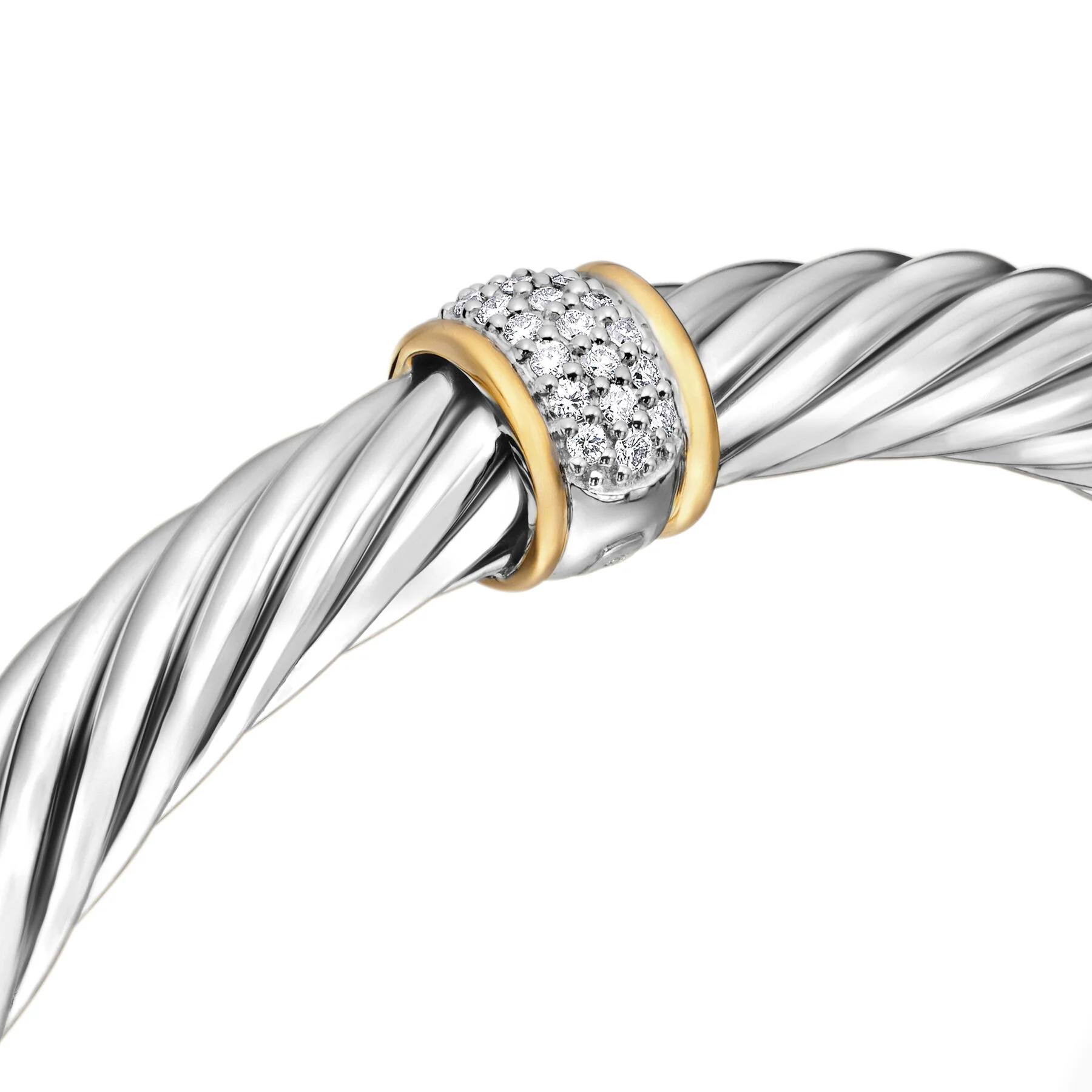David Yurman The Cable Collection® Bracelet in Silver and 18-Karat Yellow Gold - Image 4
