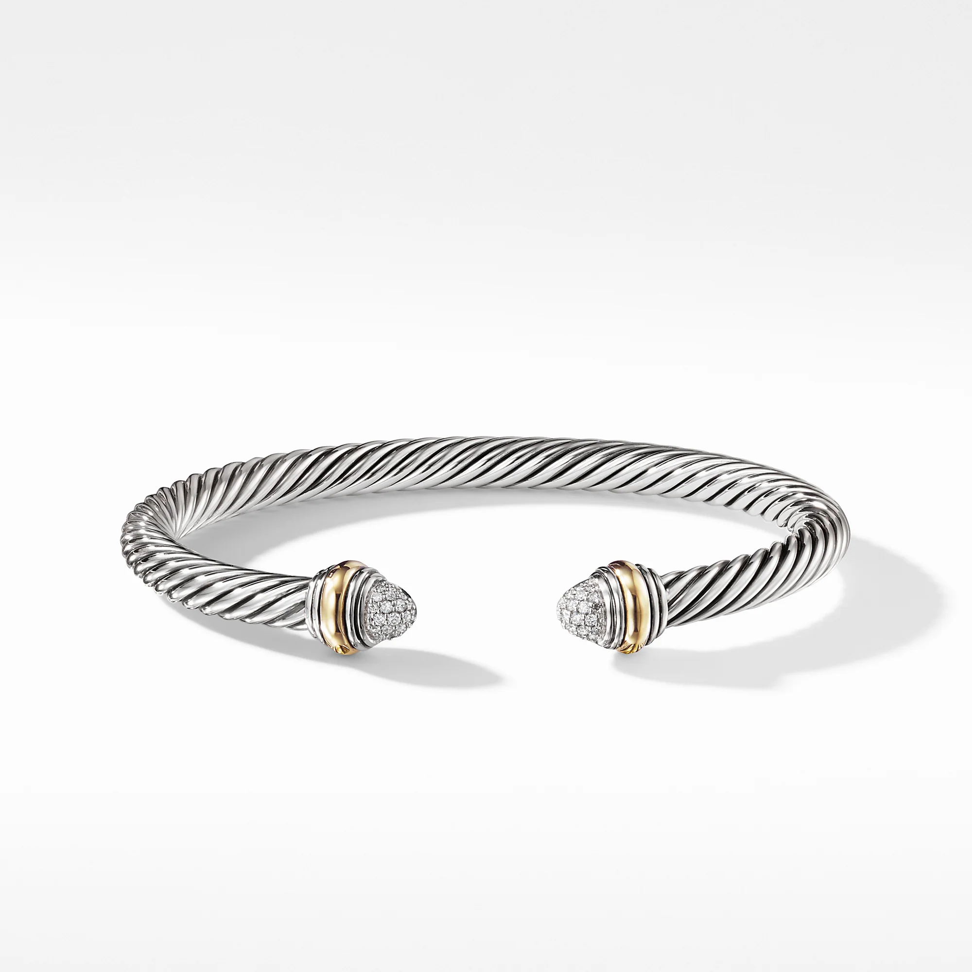 David Yurman The Cable Collection® Bracelet in Silver and 14-Karat Yellow Gold - Image 2