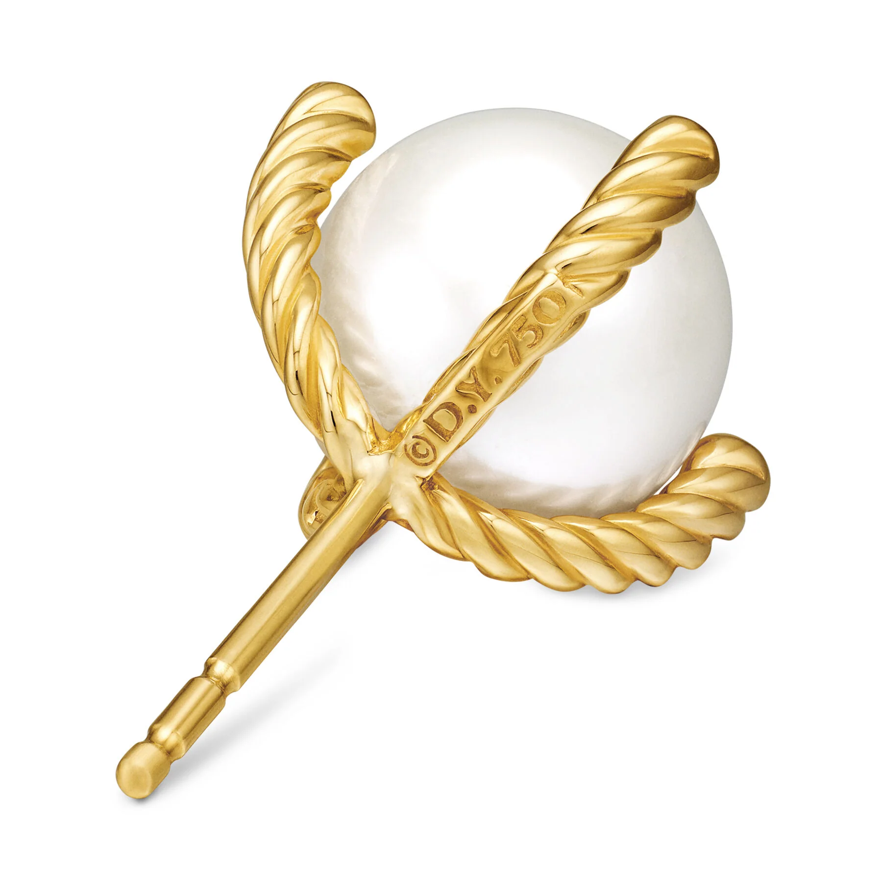 David Yurman The Pearl Collection Earring in 18-Karat Yellow Gold - Image 4