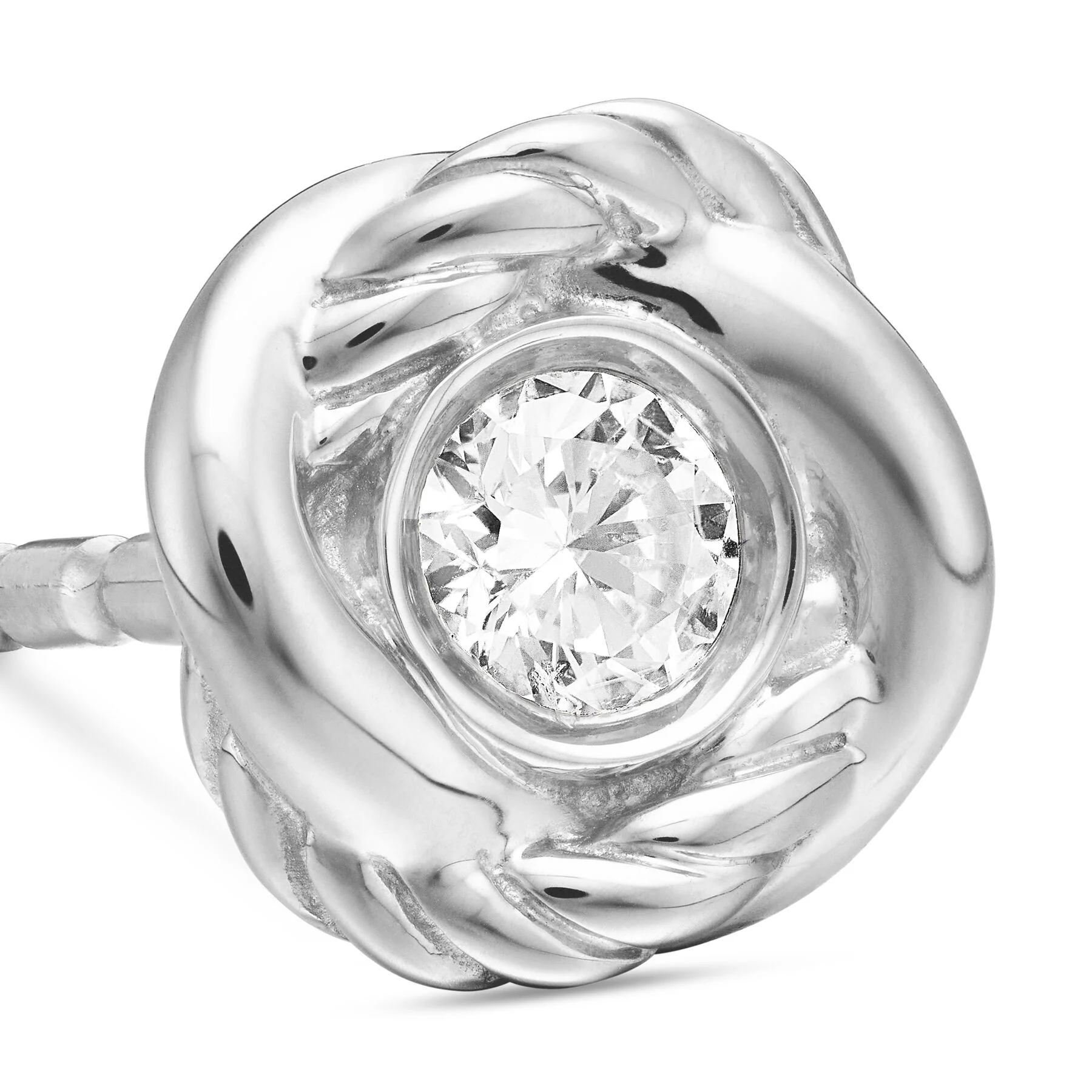 David Yurman The Infinity Collection Earring in 18-Karat White Gold - Image 3