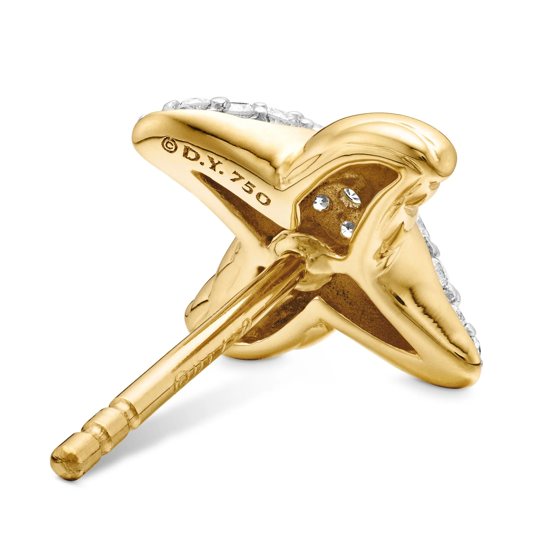 David Yurman The X Collection Earring in 18-Karat Yellow Gold - Image 4