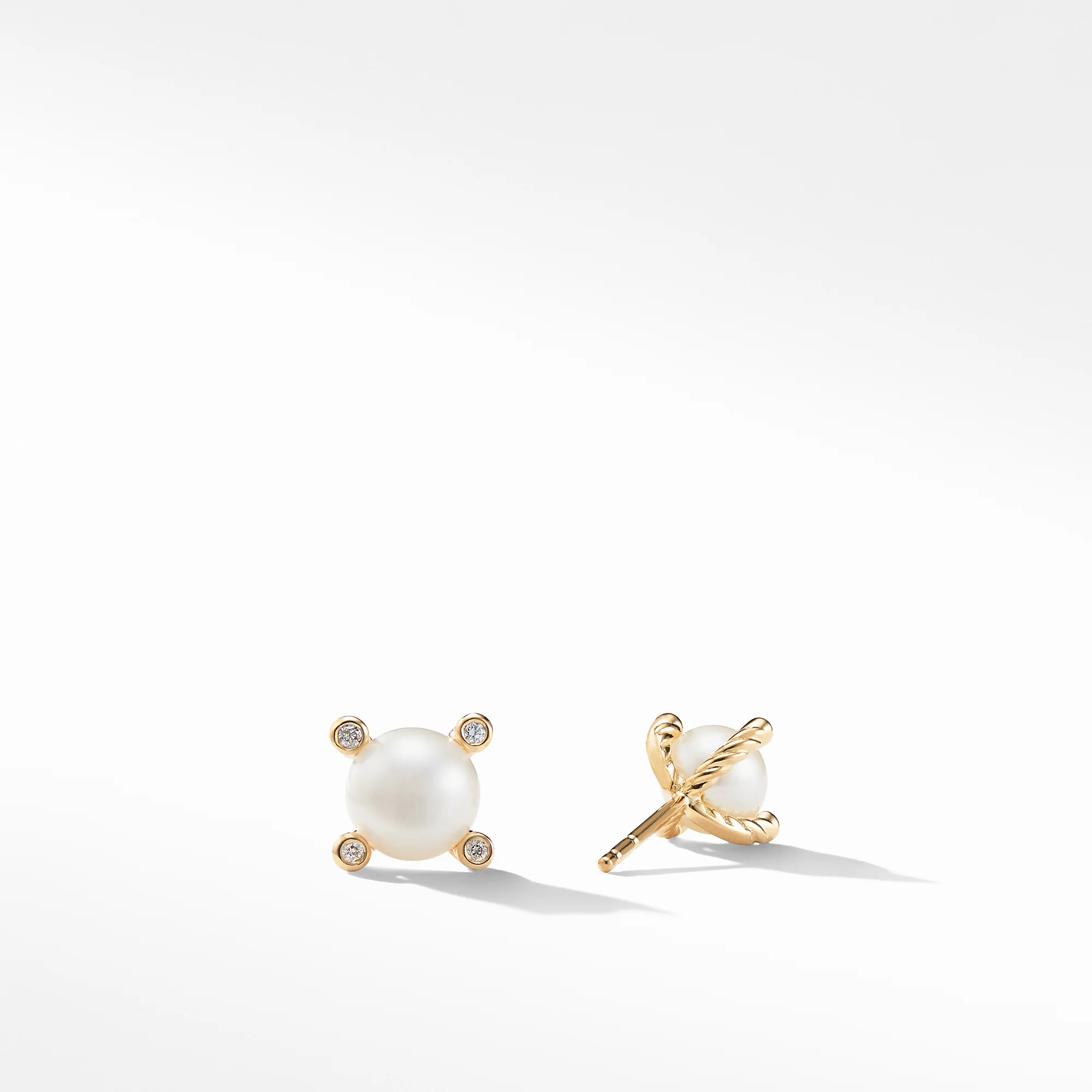 David Yurman The Pearl Collection Earring in 18-Karat Yellow Gold - Image 2