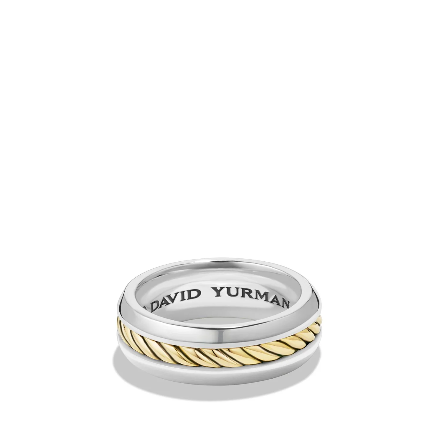 David Yurman The Waves Collection Ring in Silver and 18-Karat Yellow Gold