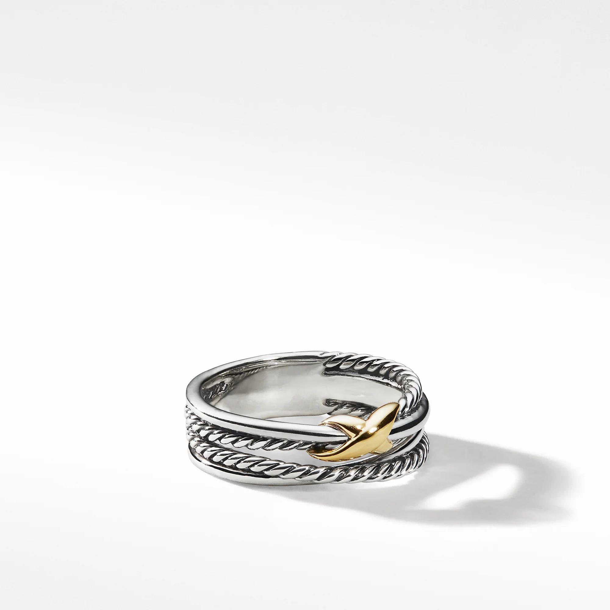 David Yurman Ring in Silver and 18-Karat Yellow Gold