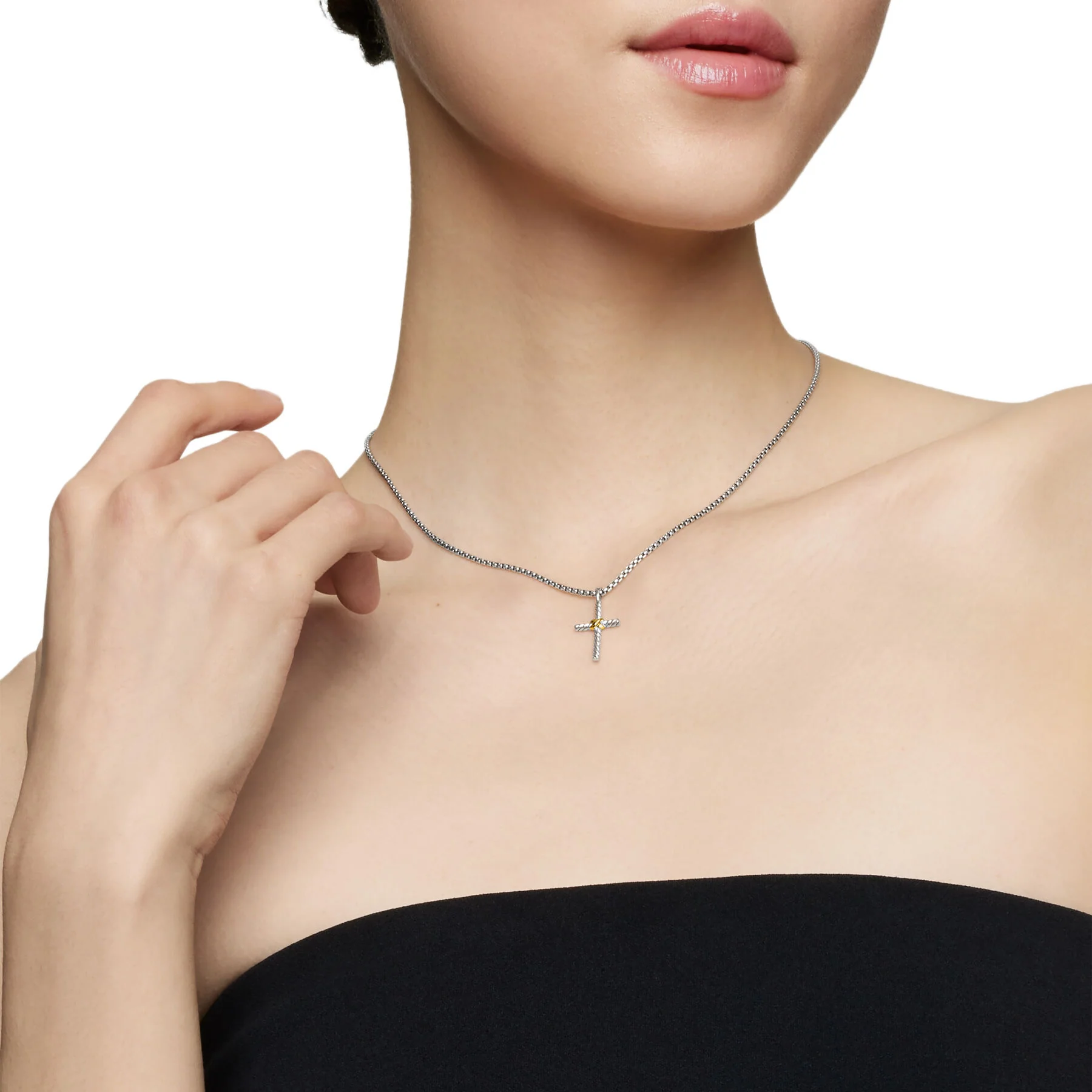 David Yurman The X Collection Necklaces & Pendant in Silver and 14-Karat Yellow Gold - Image 5
