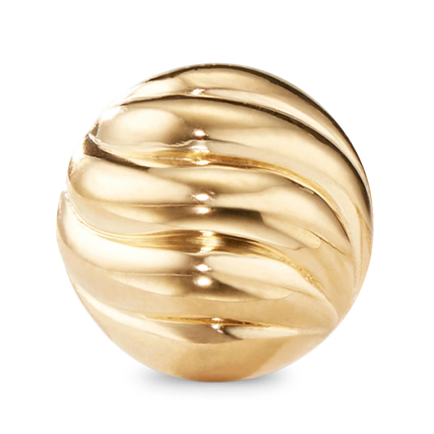 David Yurman The Sculpted Cable Collection Earring in 18-Karat Yellow Gold - Image 3