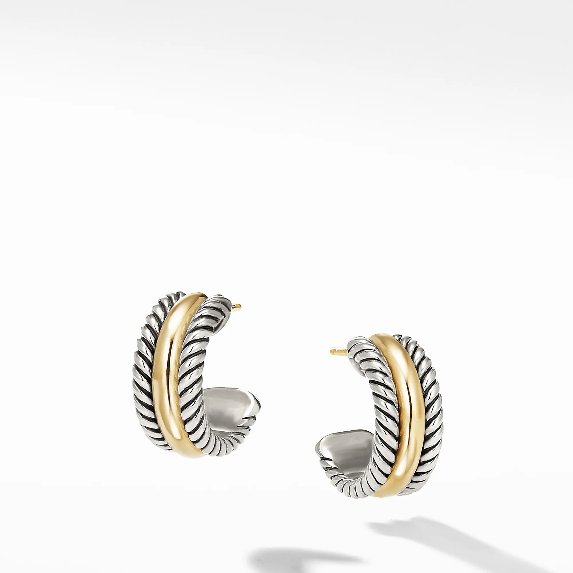 David Yurman The Cable Collectibles® Collection Earring in Silver and 14-Karat Yellow Gold