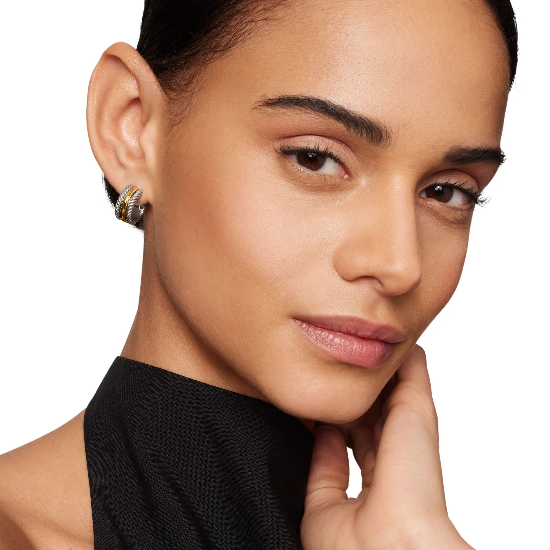 David Yurman The Cable Collectibles® Collection Earring in Silver and 14-Karat Yellow Gold - Image 5