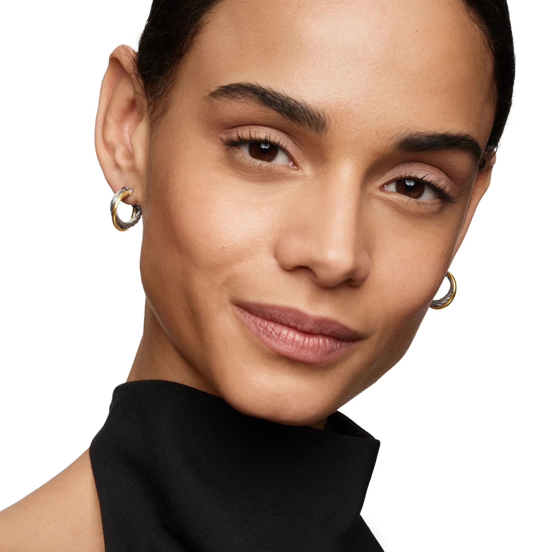 David Yurman The Crossover® Collection Earring in Silver and 18-Karat Yellow Gold - Image 5