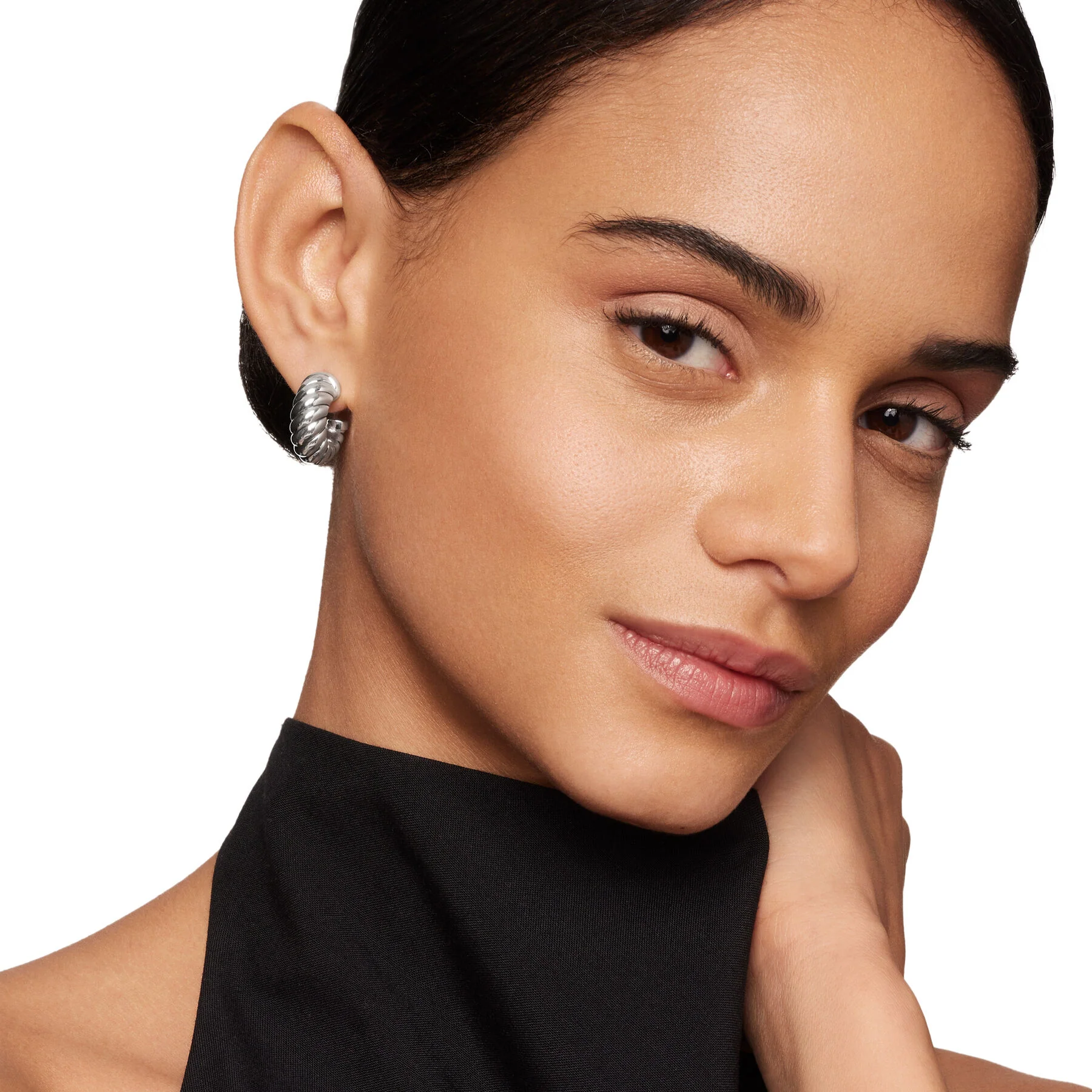 David Yurman The Sculpted Cable Collection Earring in Sterling Silver - Image 4