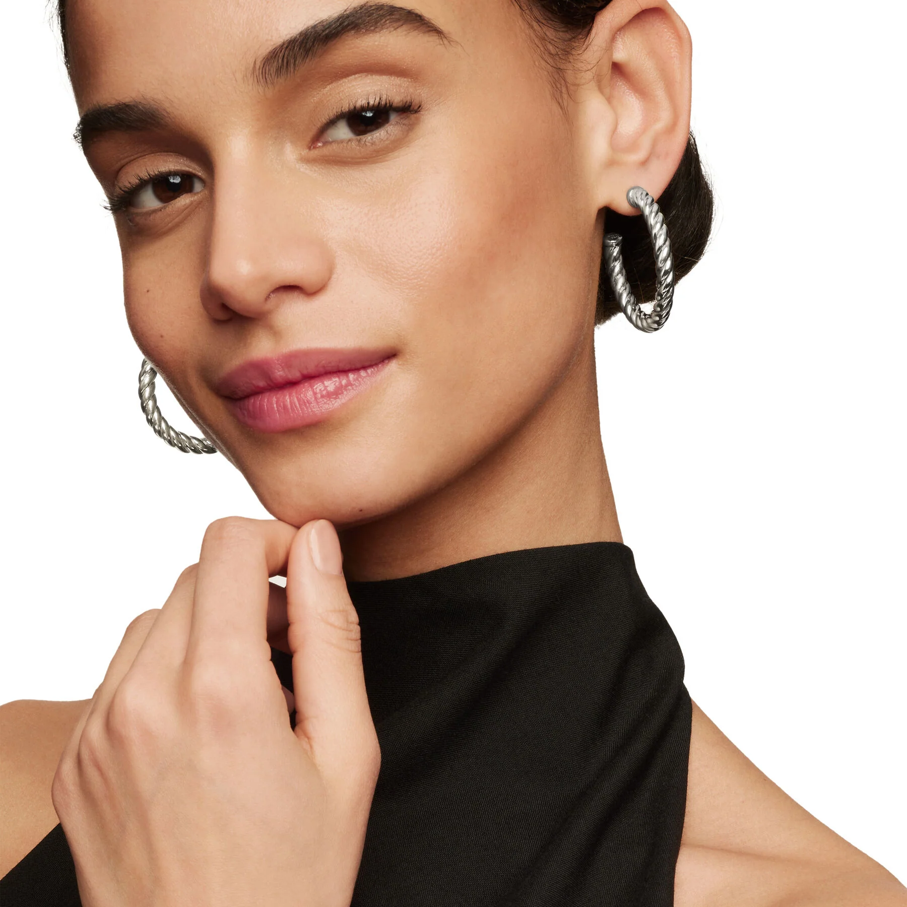 David Yurman The Sculpted Cable Collection Earring in Sterling Silver - Image 4