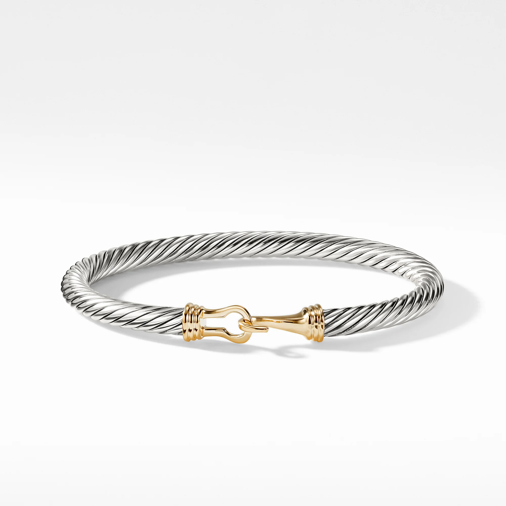 David Yurman The Cable Collection® Bracelet in Silver and 14-Karat Yellow Gold - Image 2