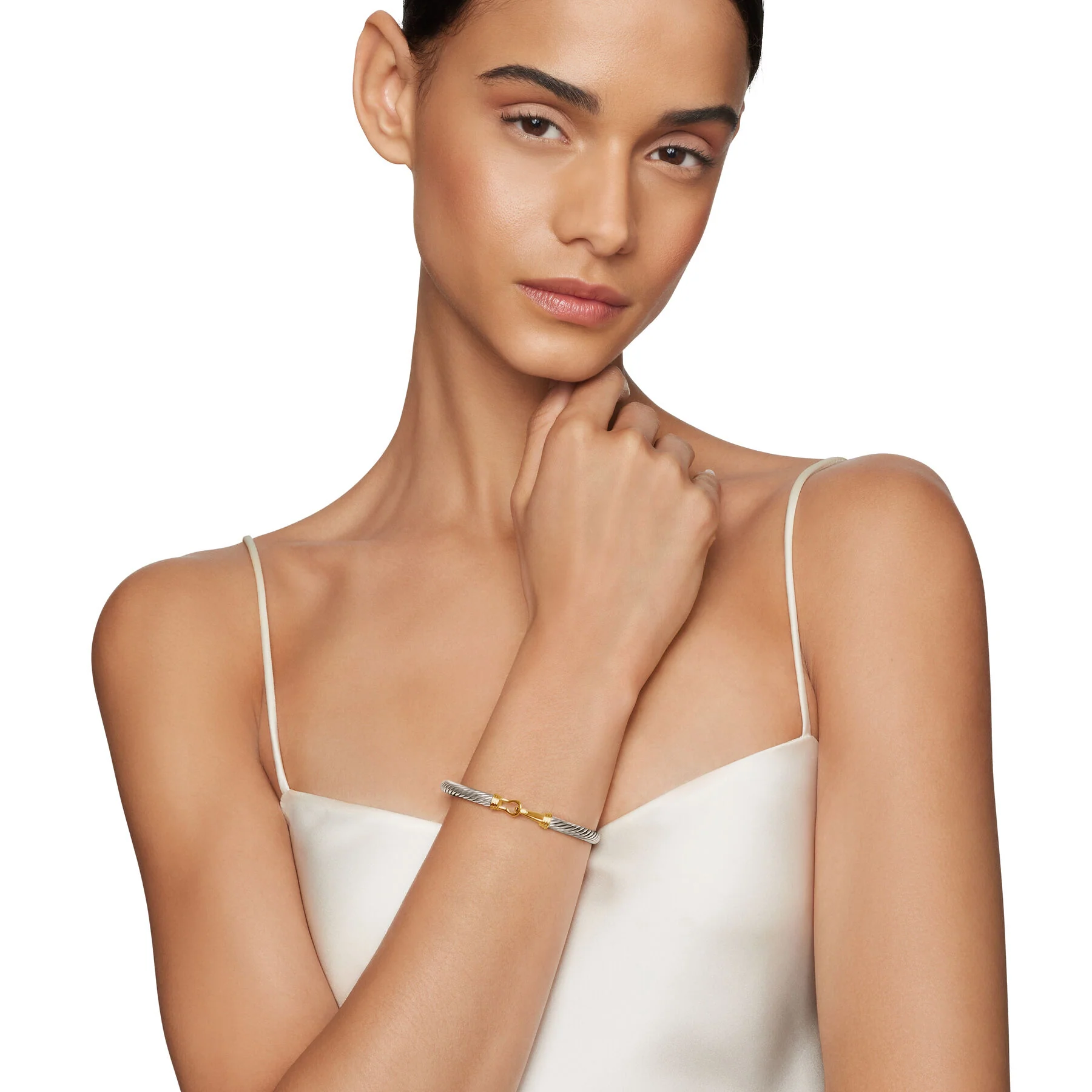 David Yurman The Cable Collection® Bracelet in Silver and 14-Karat Yellow Gold - Image 5