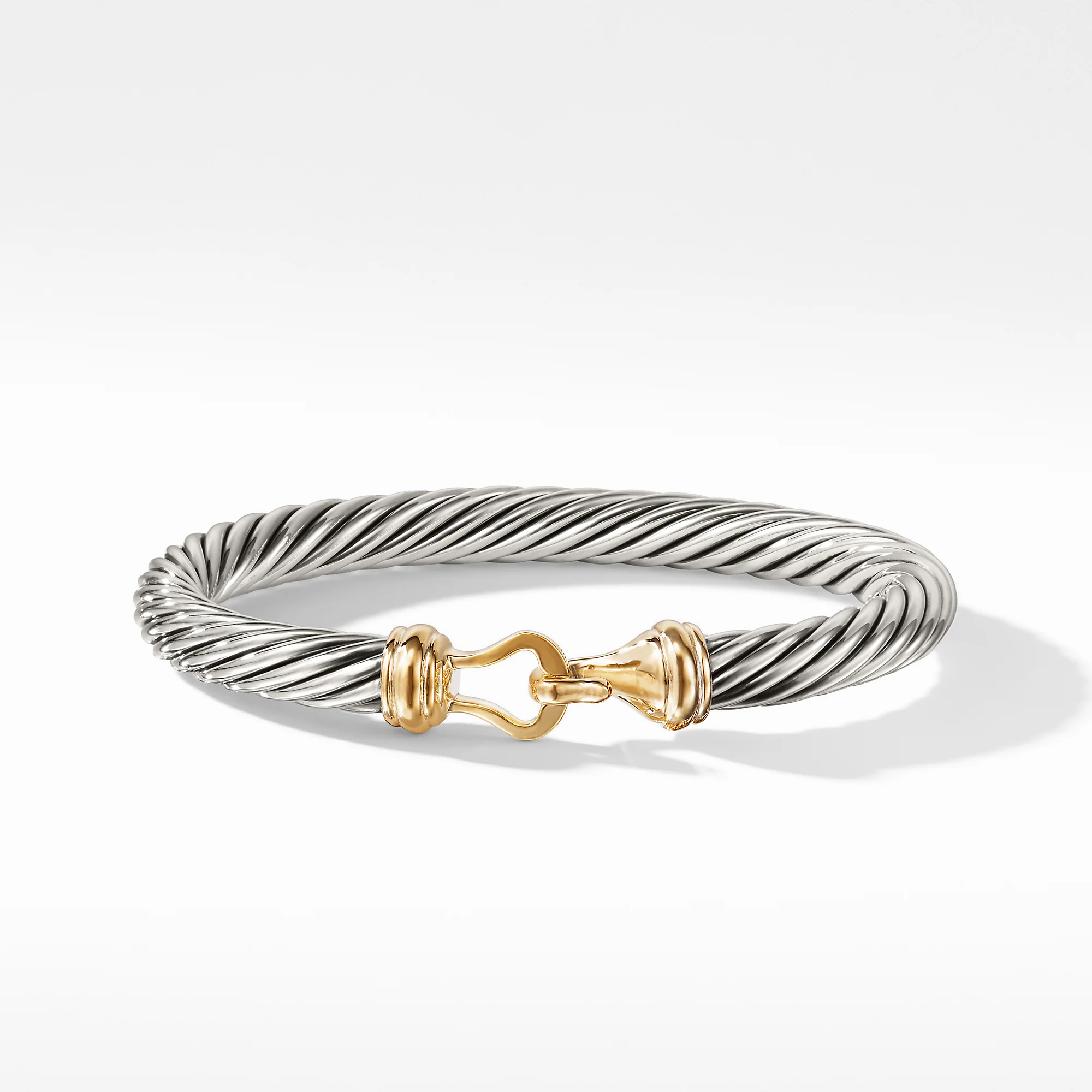 David Yurman The Cable Collection® Bracelet in Silver and 14-Karat Yellow Gold - Image 2