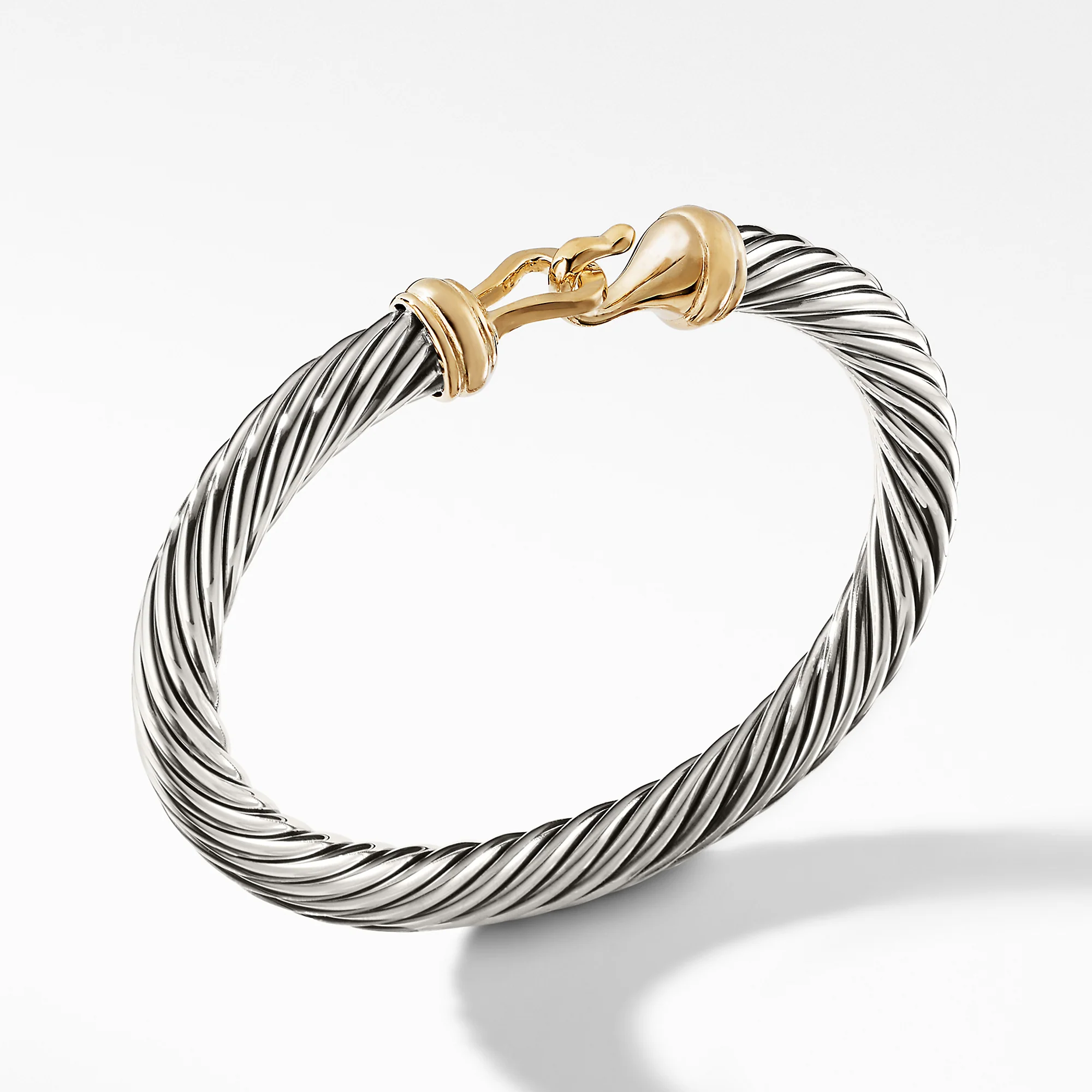 David Yurman The Cable Collection® Bracelet in Silver and 14-Karat Yellow Gold - Image 3