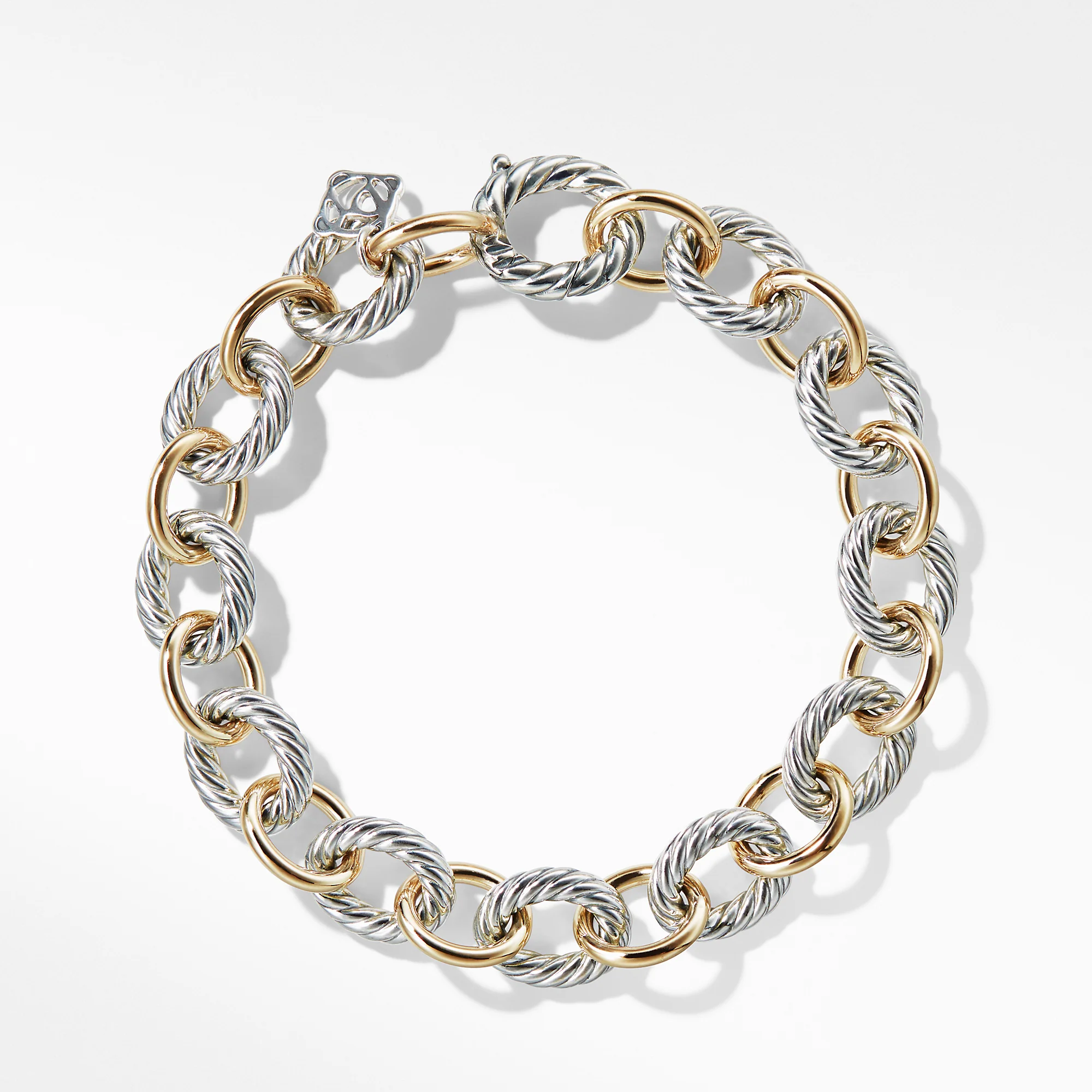 David Yurman The Chain Collection Bracelet in Silver and 18-Karat Yellow Gold - Image 2