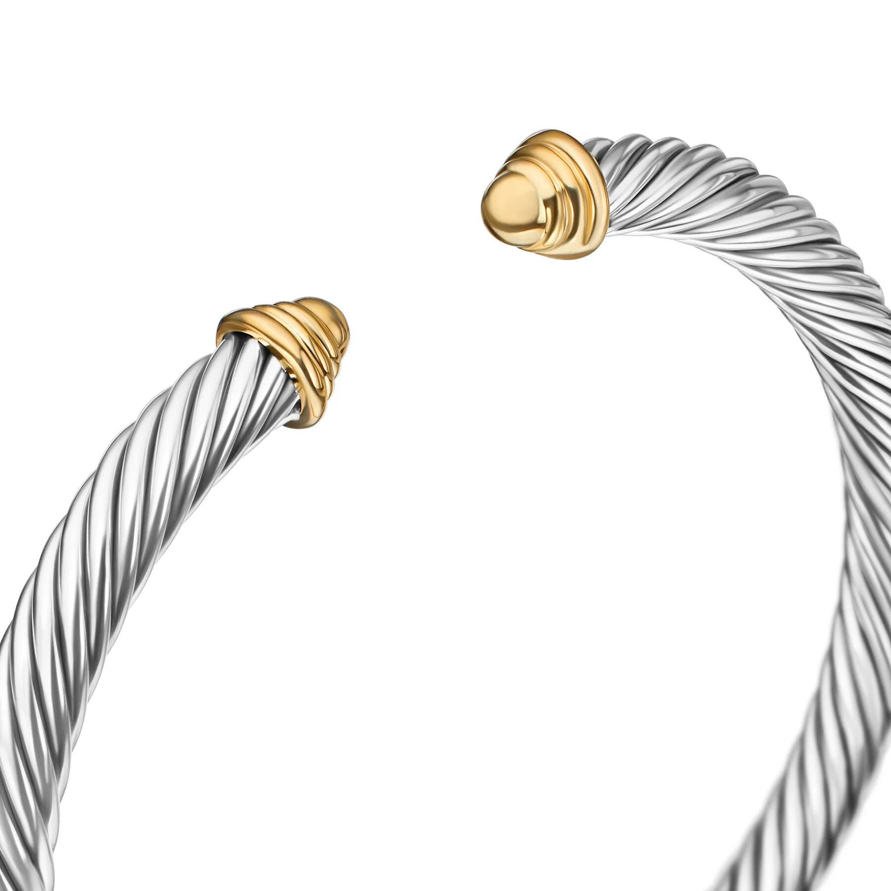 David Yurman The Cable Collection® Bracelet in Silver and 14-Karat Yellow Gold - Image 4