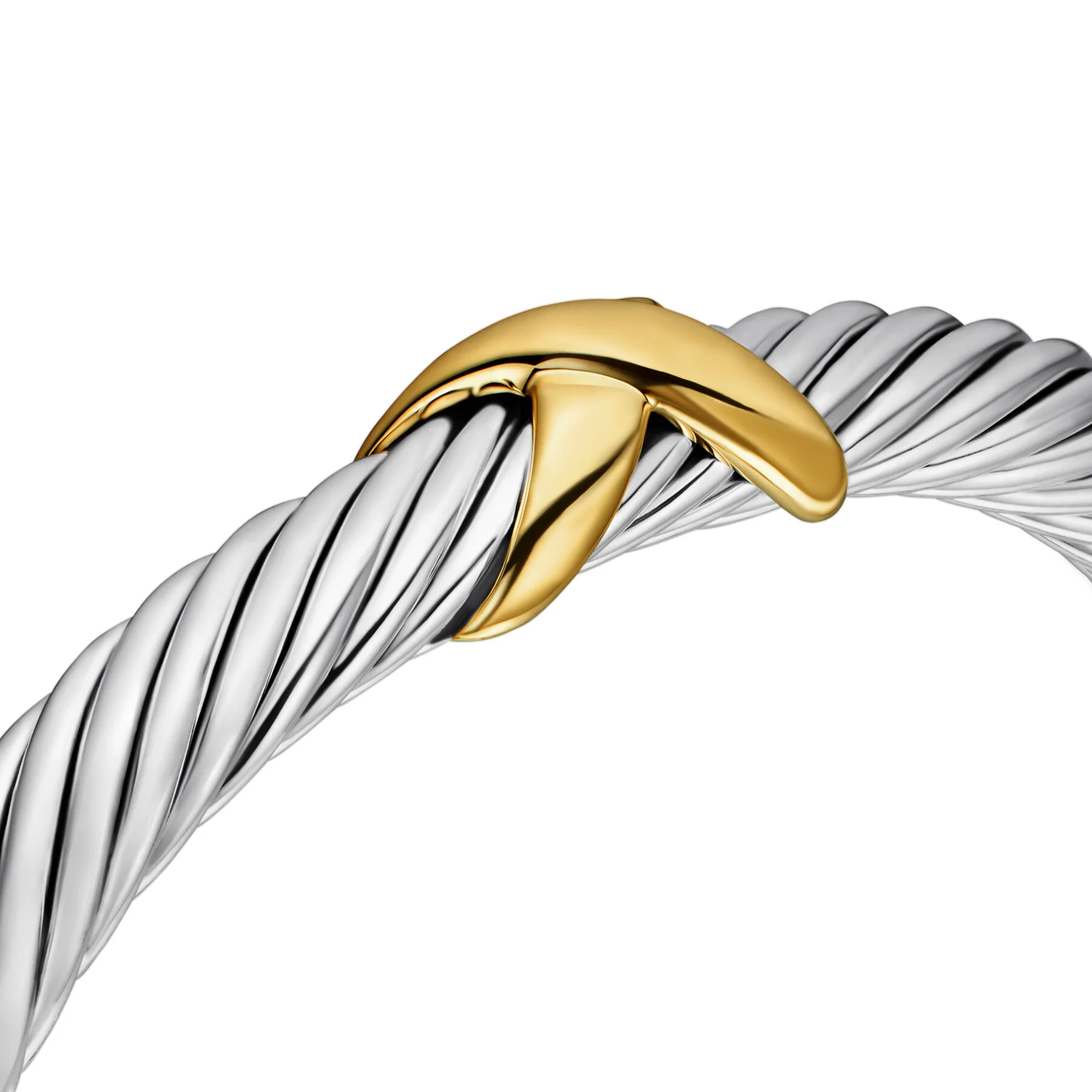 David Yurman The Cable Collection® Bracelet in Silver and 14-Karat Yellow Gold - Image 4