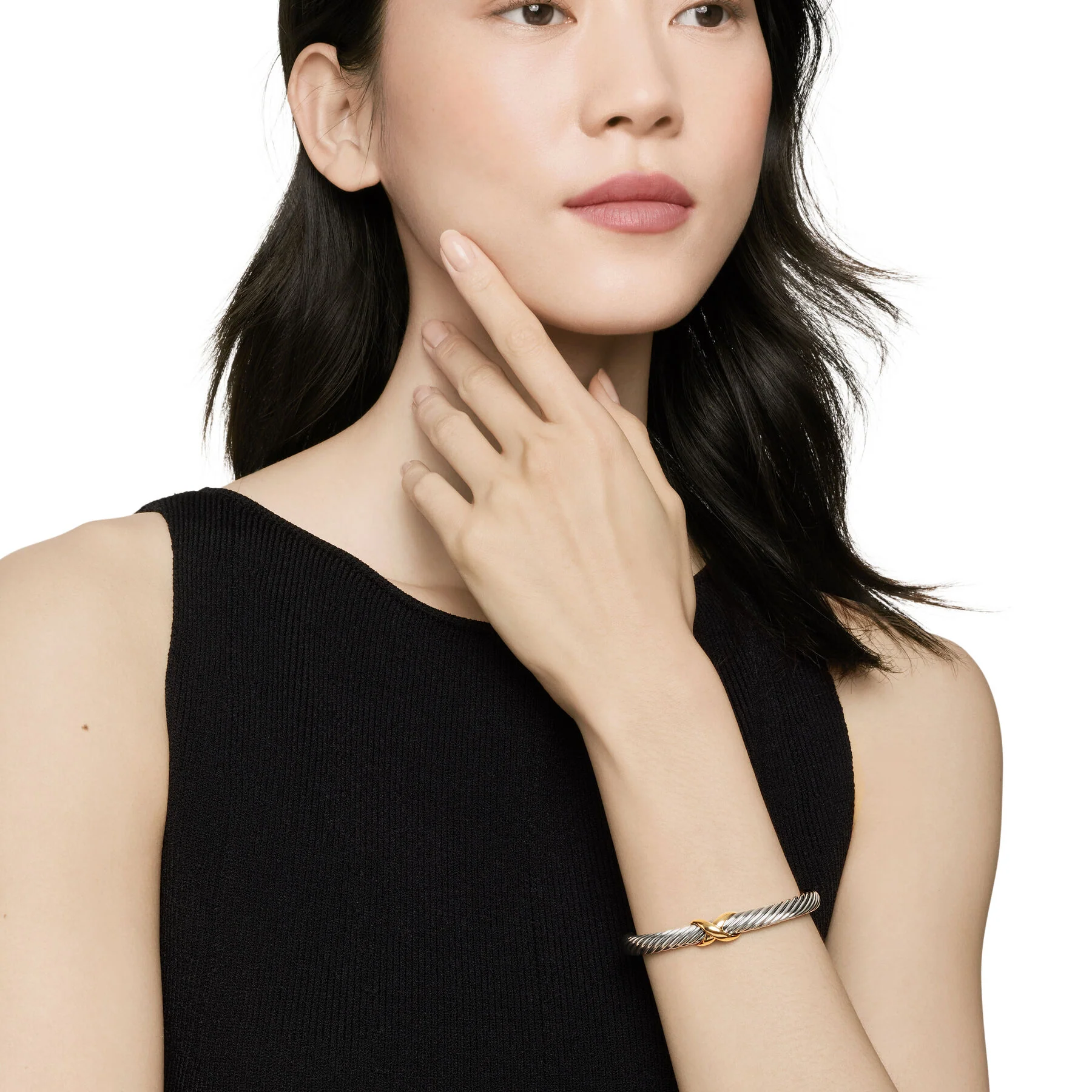 David Yurman The Cable Collection® Bracelet in Silver and 14-Karat Yellow Gold - Image 5