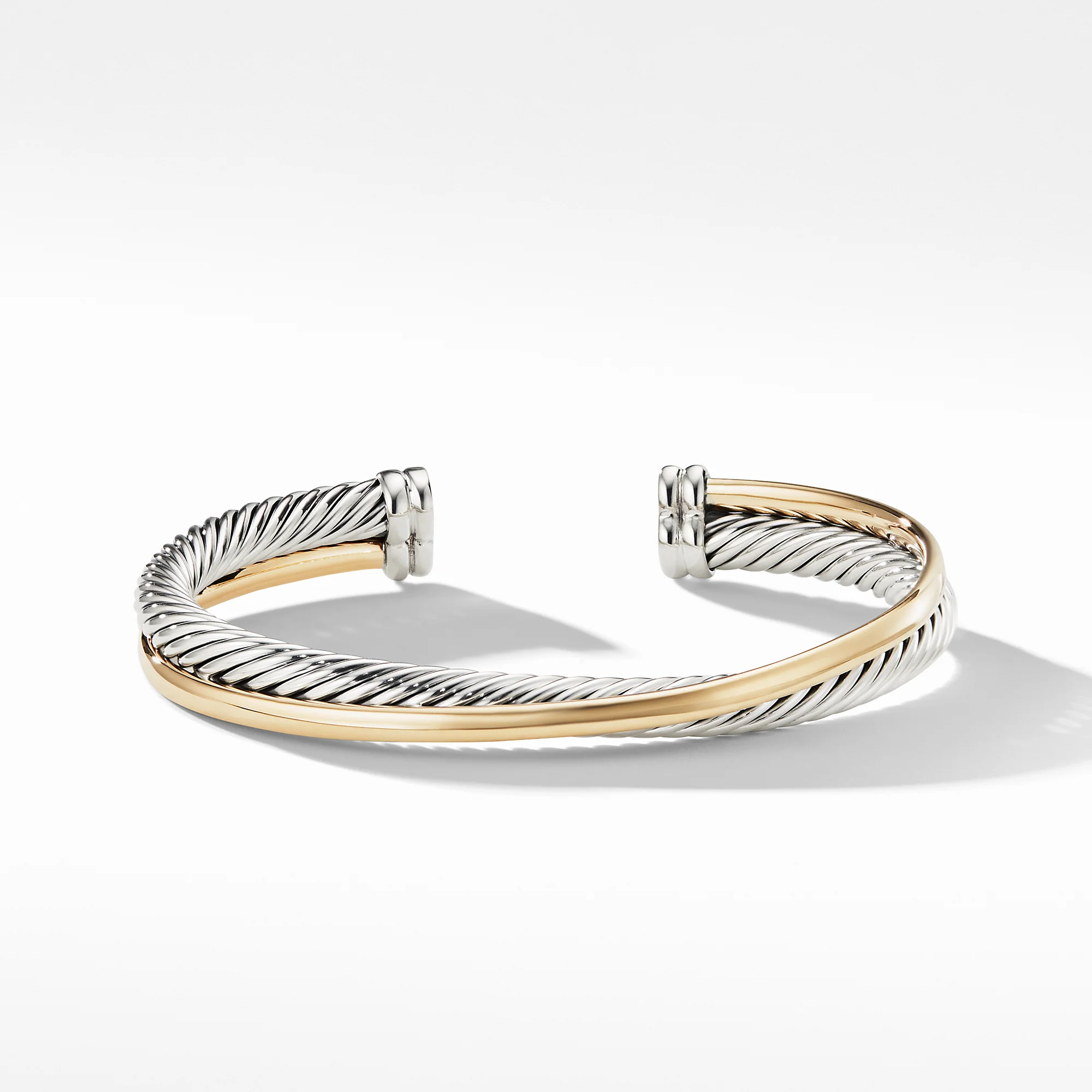 David Yurman The Crossover® Collection Bracelet in Silver and 18-Karat Yellow Gold - Image 2