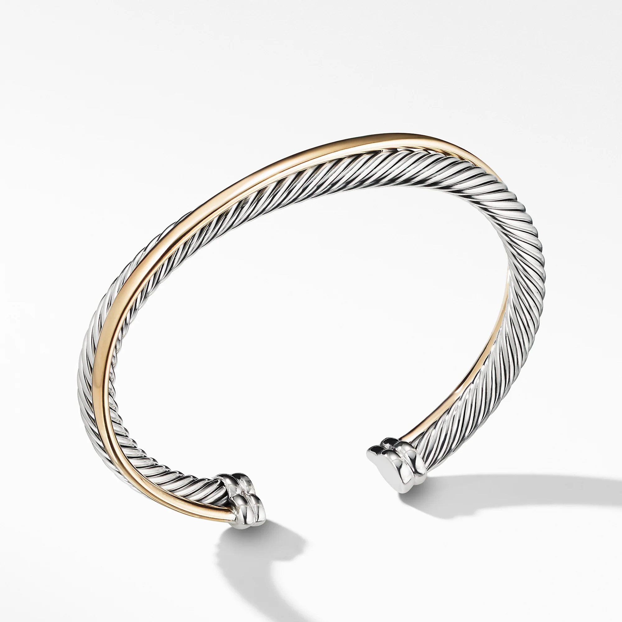 David Yurman The Crossover® Collection Bracelet in Silver and 18-Karat Yellow Gold - Image 3