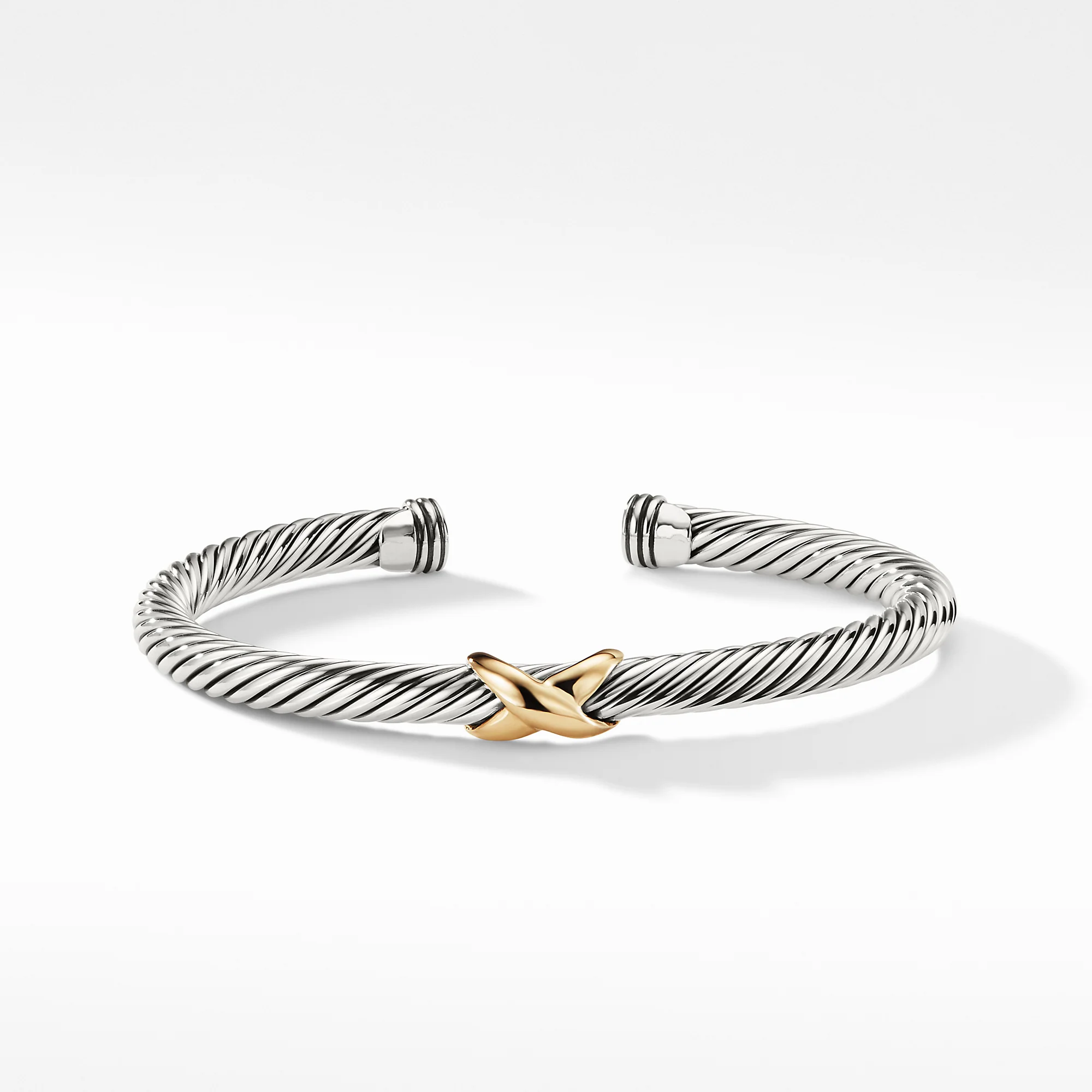 David Yurman The Cable Collection® Bracelet in Silver and 14-Karat Yellow Gold - Image 2
