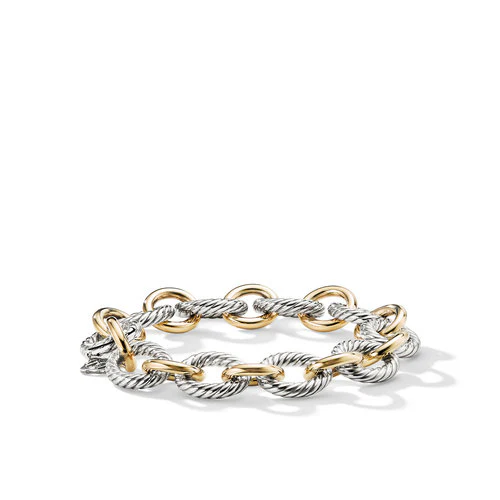 David Yurman The Chain Collection Bracelet in Silver and 18-Karat Yellow Gold
