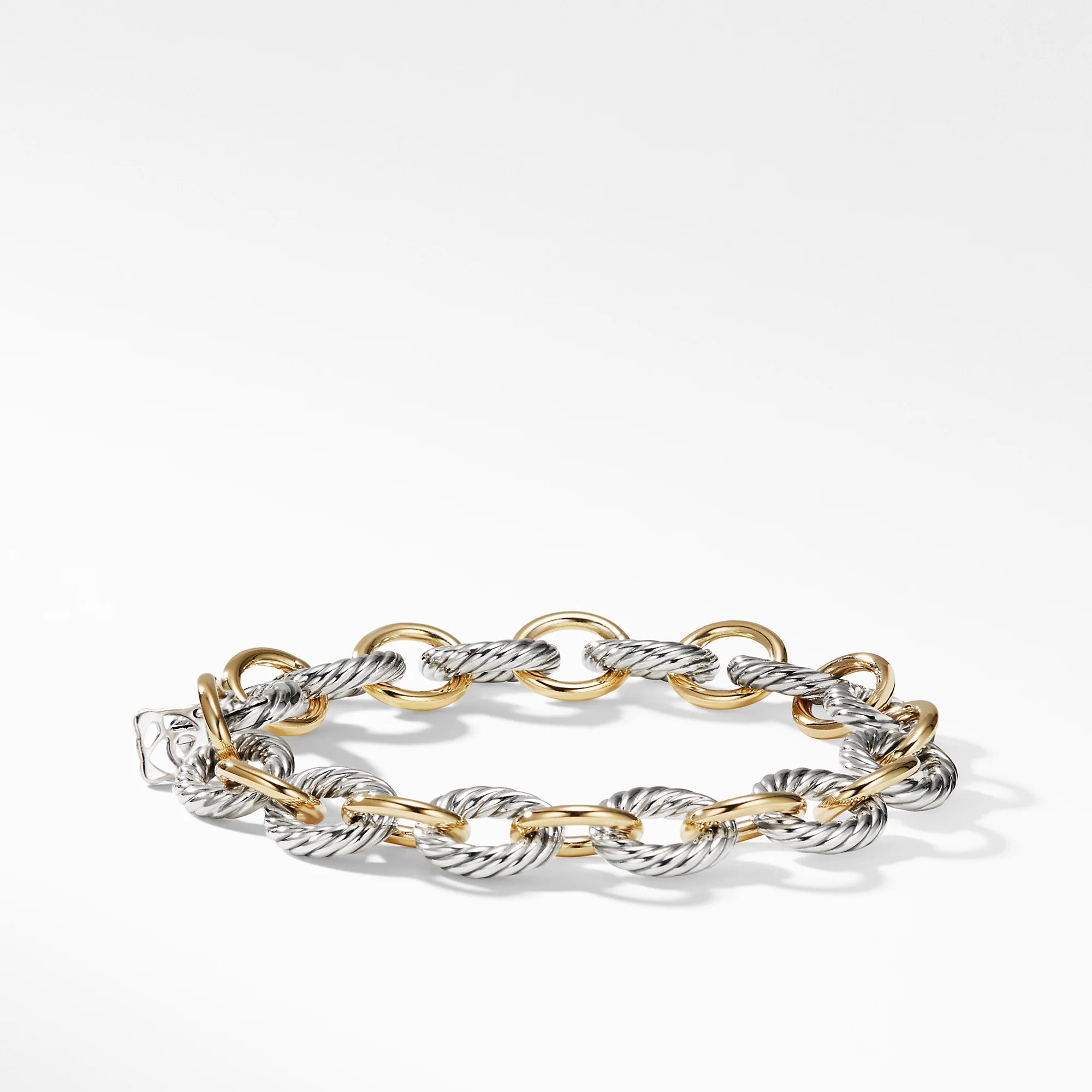 David Yurman The Chain Collection Bracelet in Silver and 18-Karat Yellow Gold