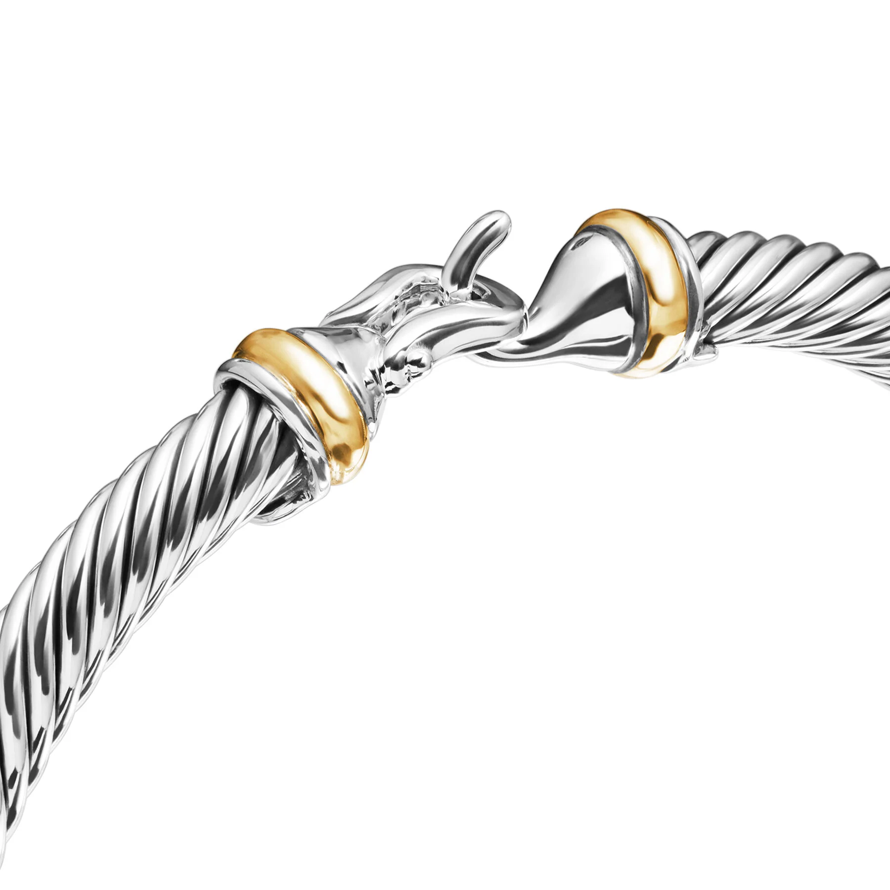 David Yurman The Cable Collection® Bracelet in Silver and 18-Karat Yellow Gold - Image 4