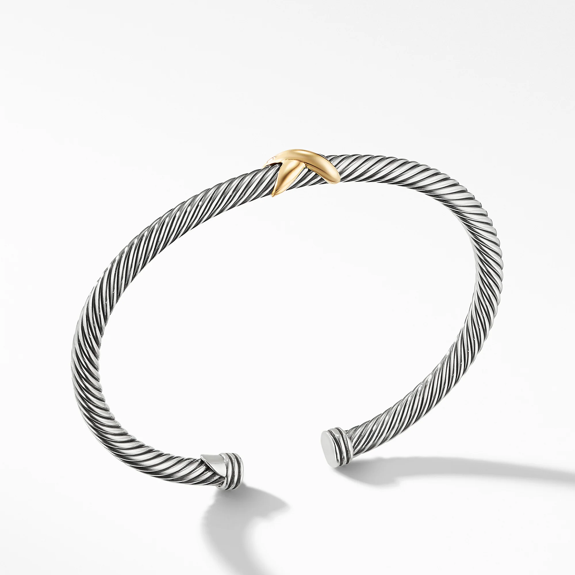 David Yurman The Cable Collection® Bracelet in Silver and 18-Karat Yellow Gold