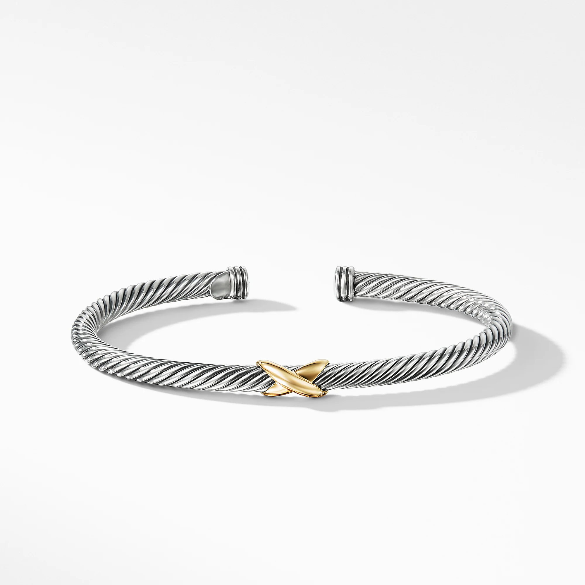 David Yurman The Cable Collection® Bracelet in Silver and 18-Karat Yellow Gold - Image 2
