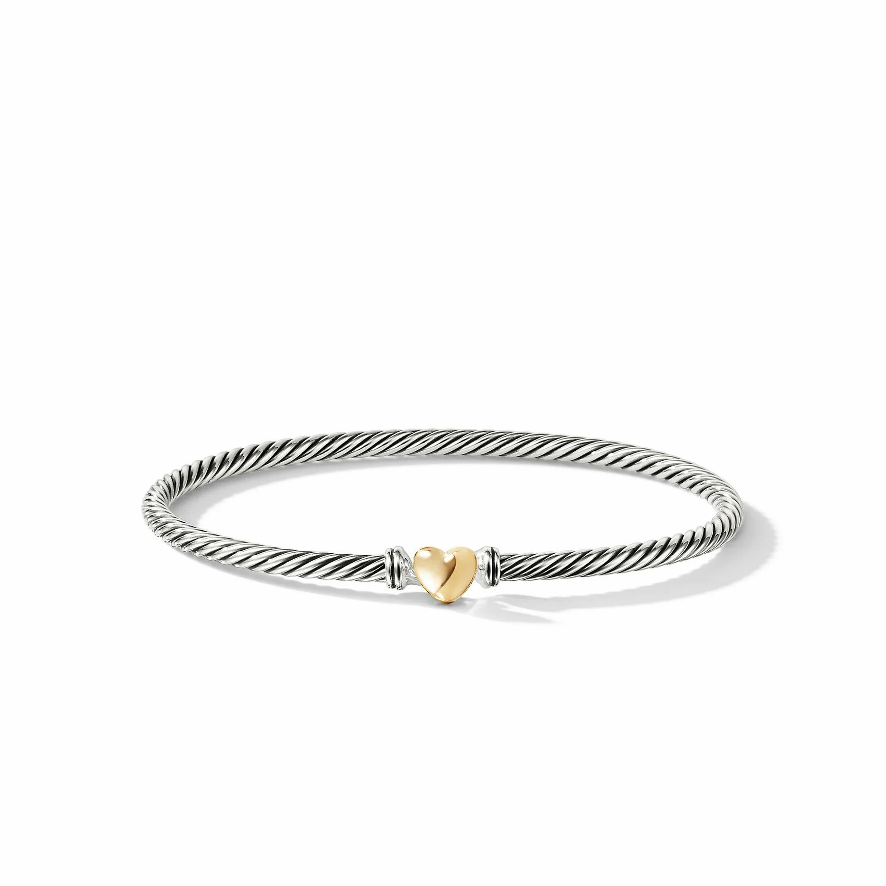 David Yurman The Cable Collection® Bracelet in Silver and 18-Karat Yellow Gold - Image 2