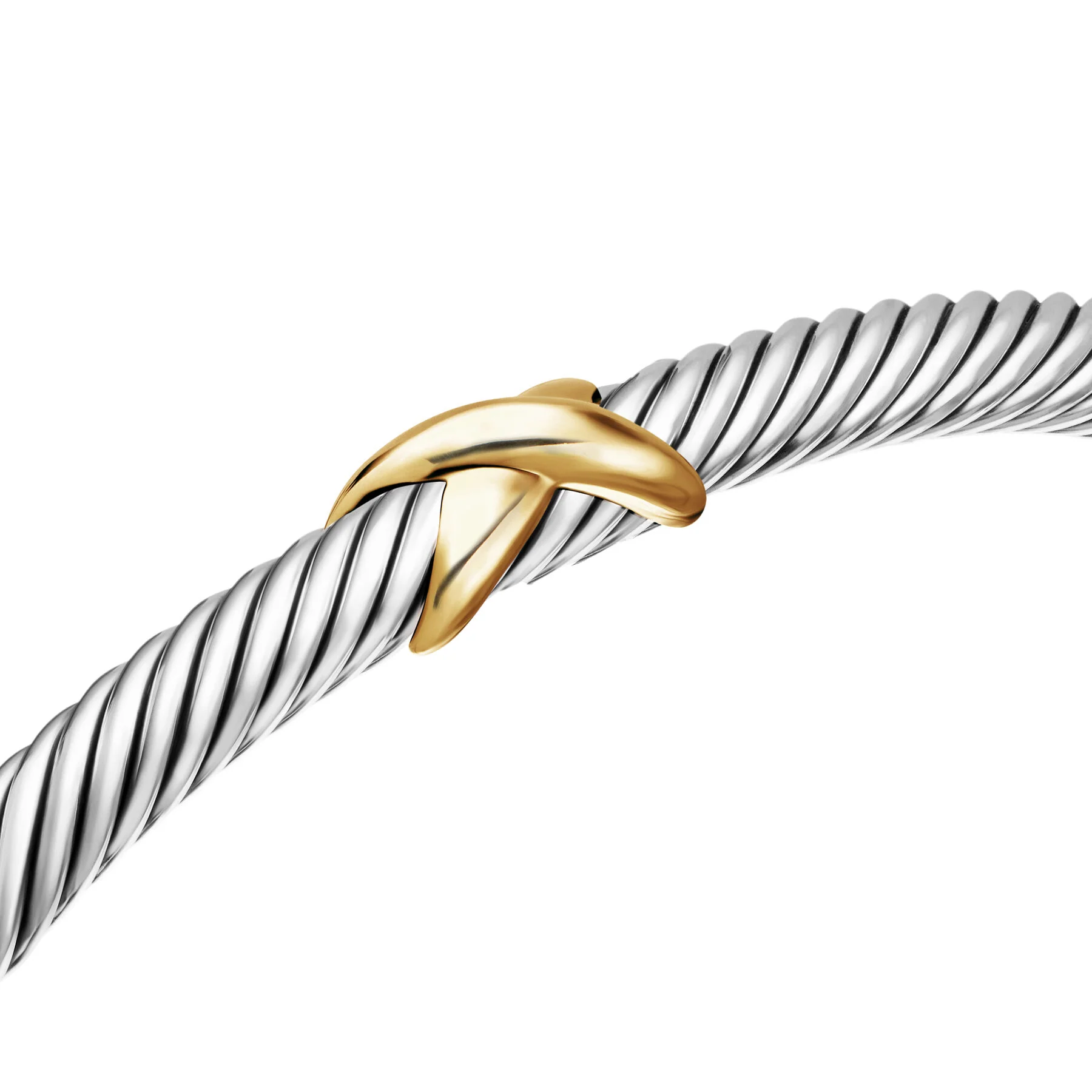 David Yurman The Cable Collection® Bracelet in Silver and 18-Karat Yellow Gold - Image 4