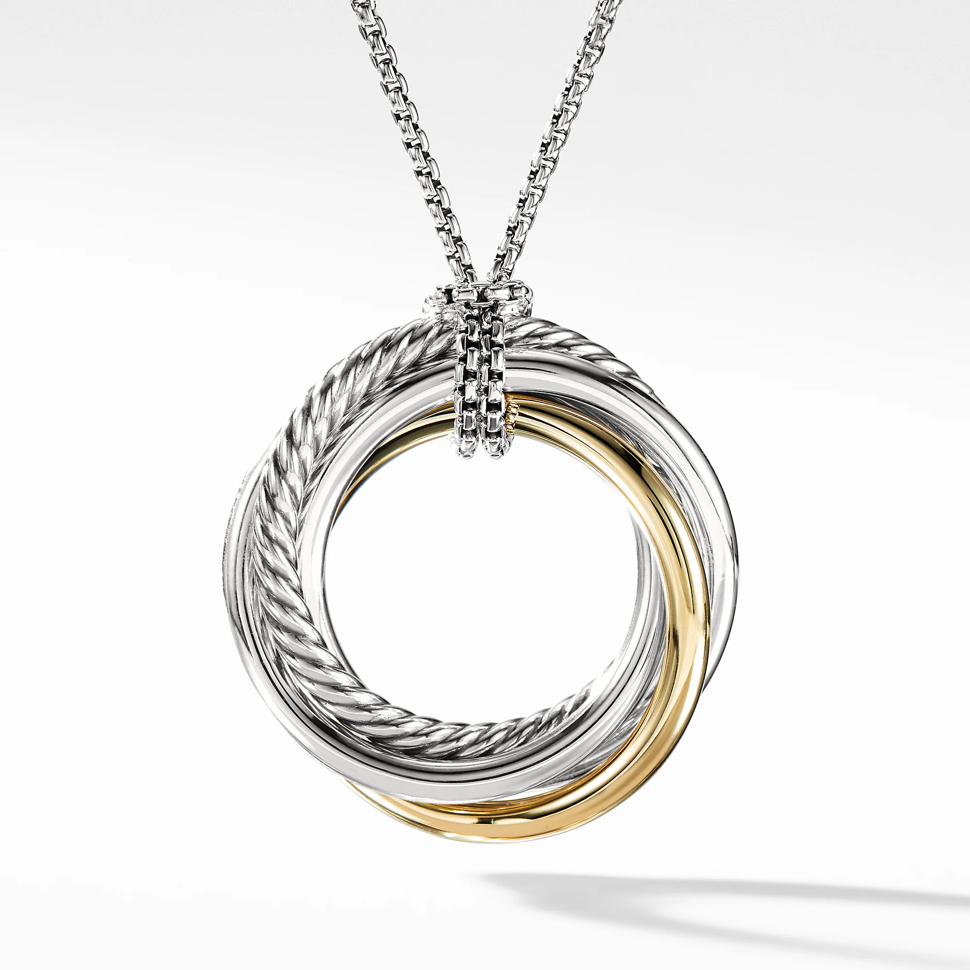 David Yurman The Crossover® Collection Necklaces & Pendant in Silver and 14-Karat Yellow Gold